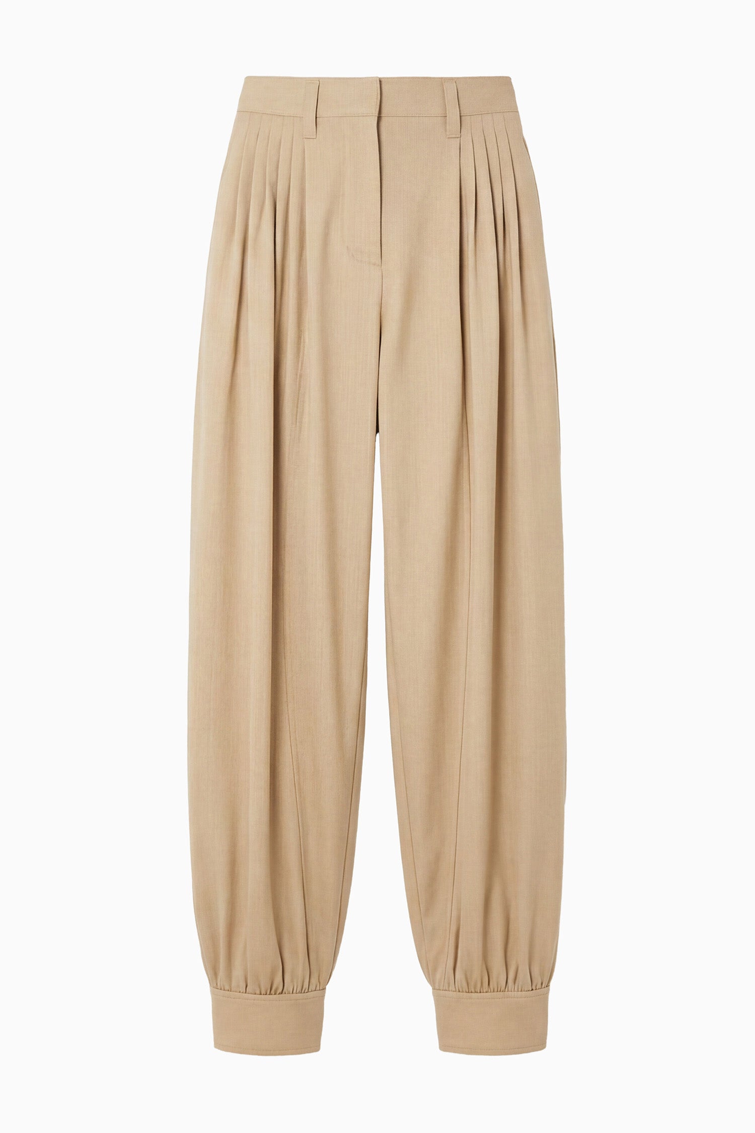 Luella Pleated Wool Pant - Dunewood