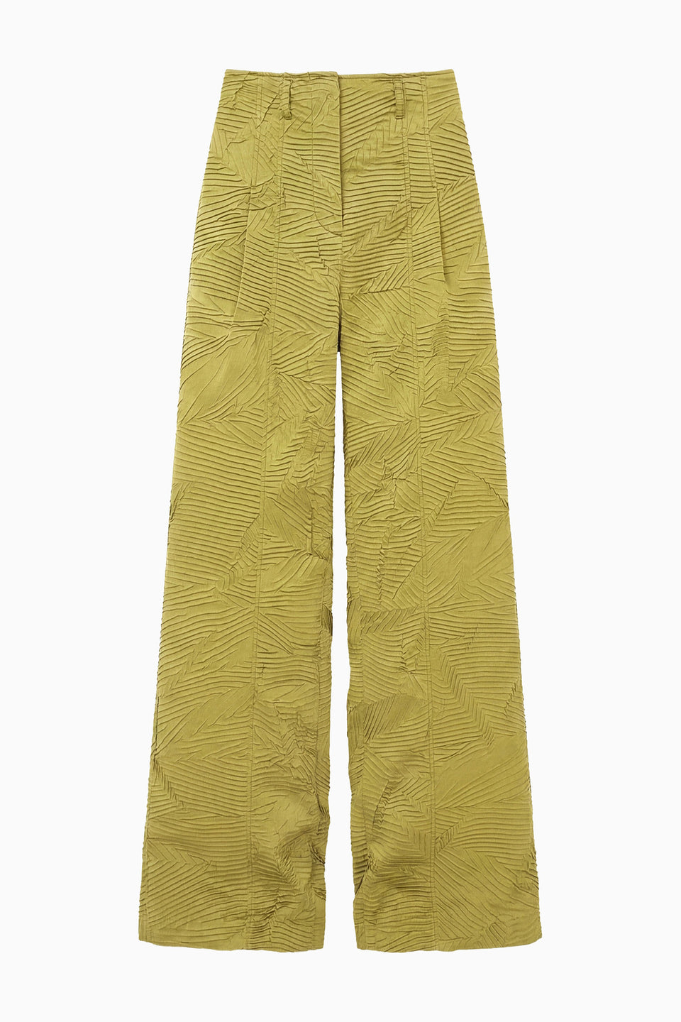 Carine Satin Pant - Moss Gold