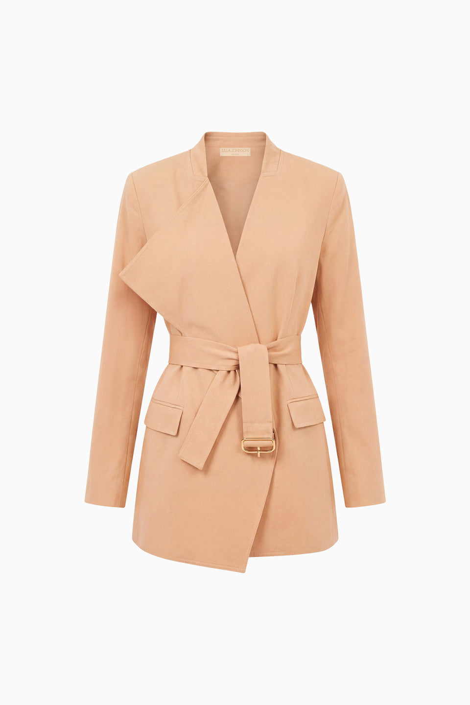 Zehra Draped Blazer - Fawn