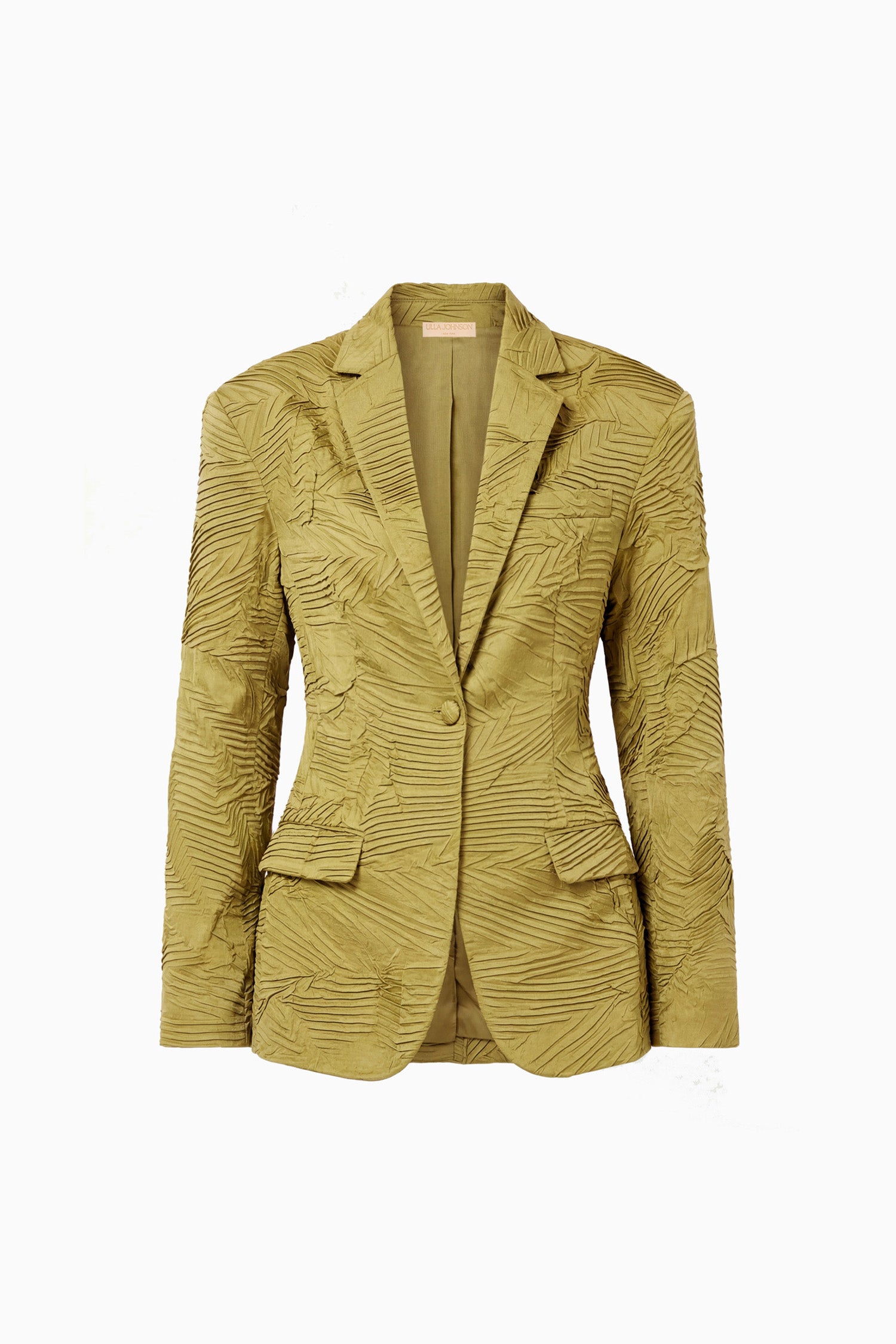 Ulla Johnson ⁣⁢Dhemi Blazer en satin - Moss Gold⁤⁣