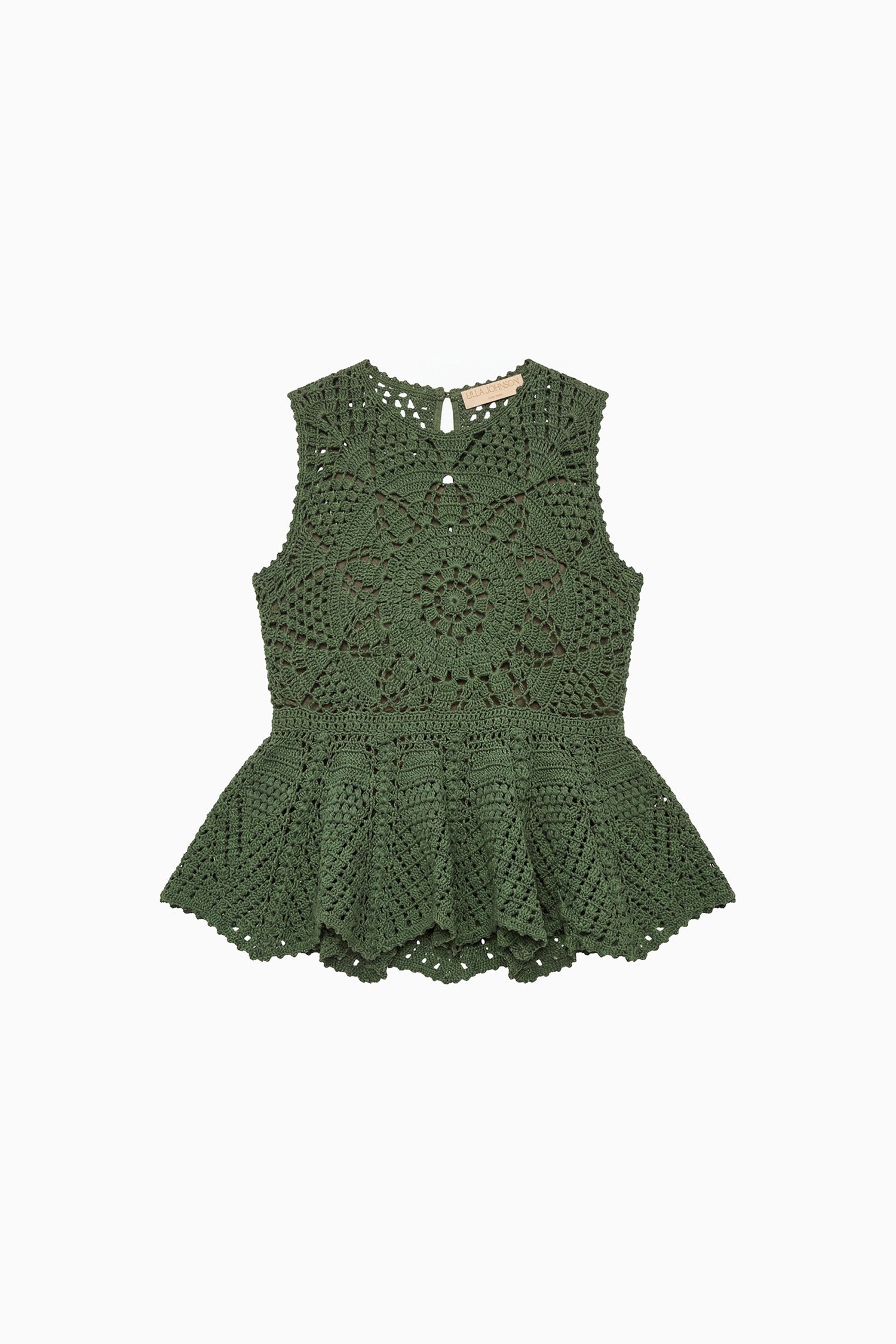 Ulla Johnson Cora Crochet Top - Sea Glass