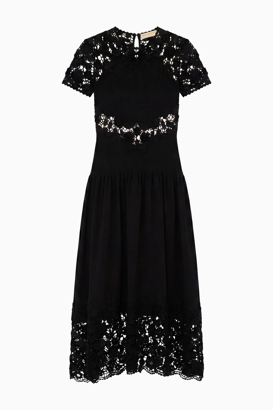 Sabrina SS Crochet Dress - Noir