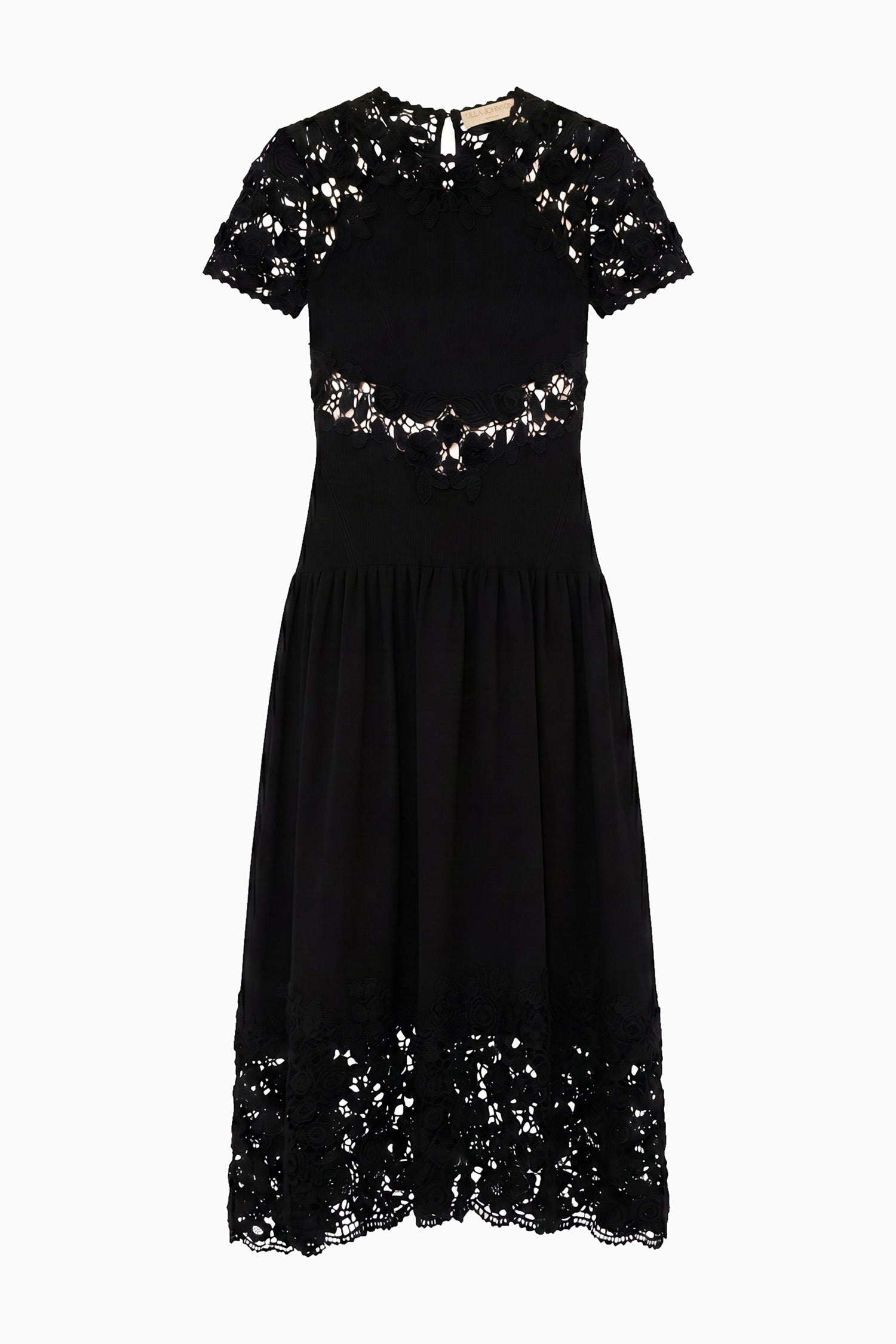 Ulla Johnson Sabrina SS Crochet Dress - Noir