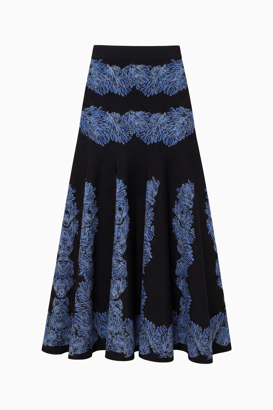 Alessia Knit Jacquard Skirt - Lapis