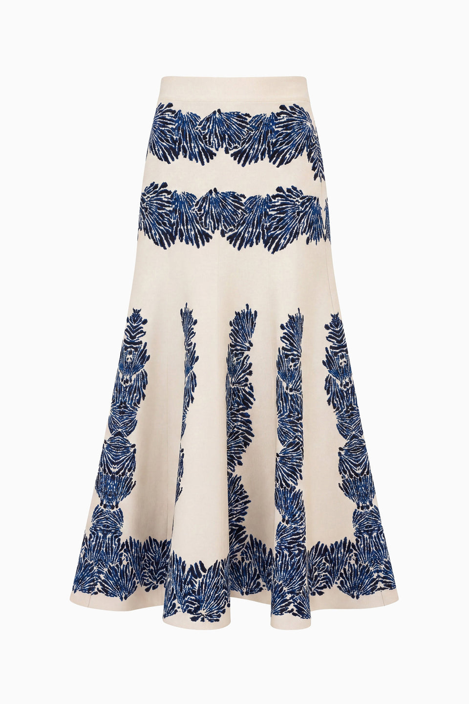 Alessia Knit Jacquard Skirt - Ocean
