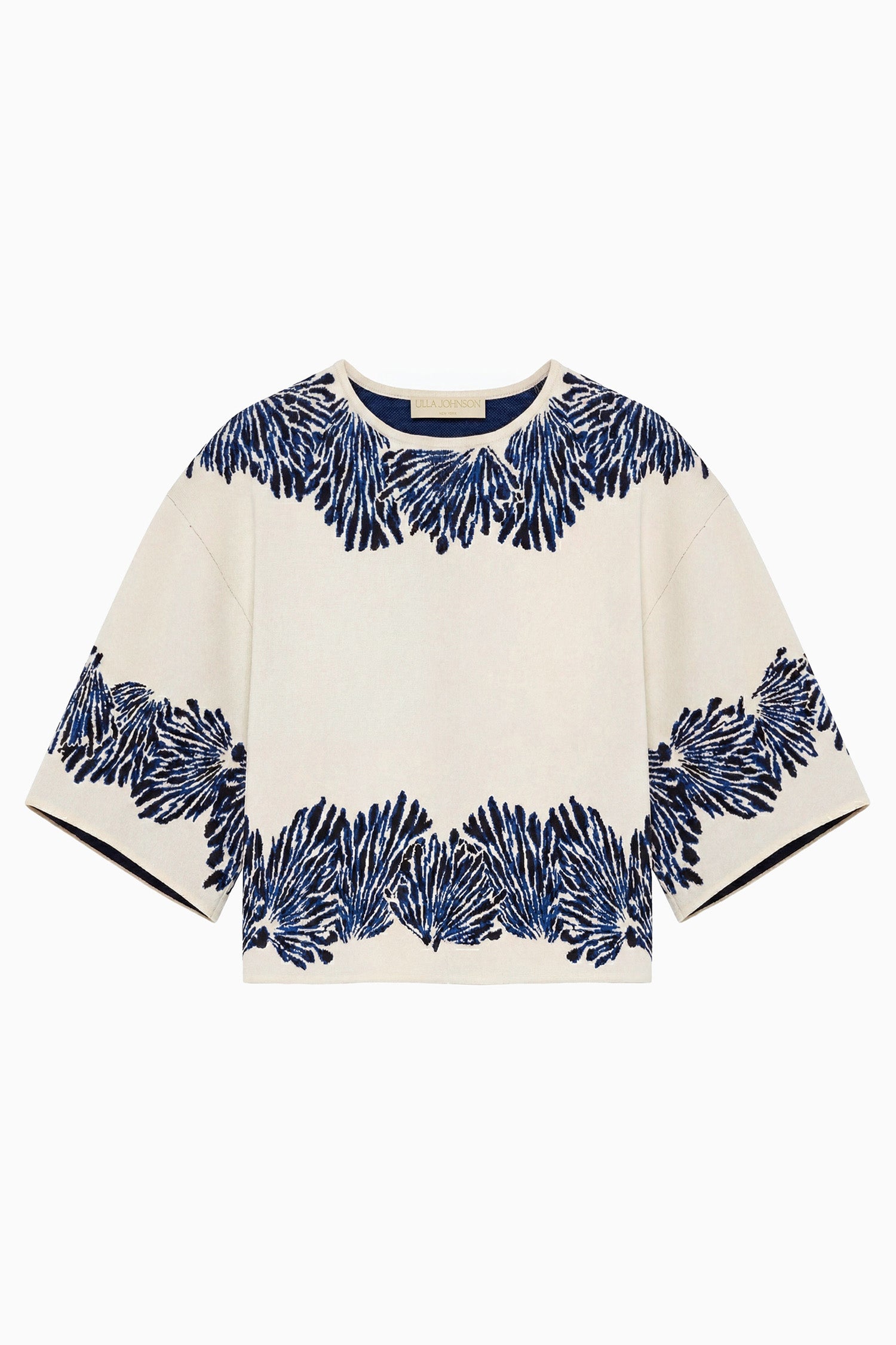 Ulla Johnson Alara Knit Jacquard Top - Ocean