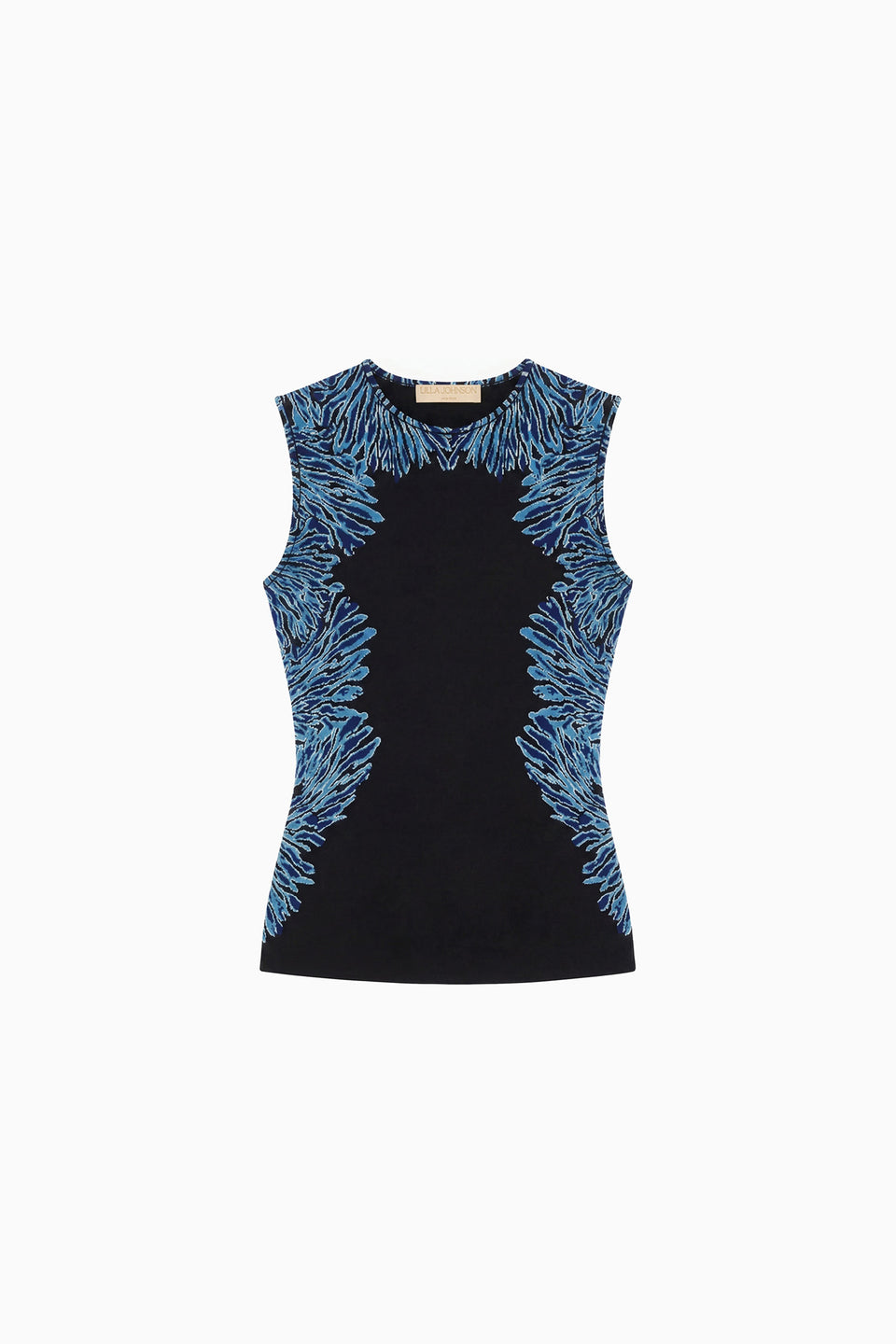 Aylin Knit Jacquard Top - Lapis