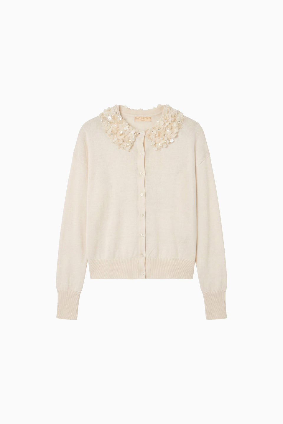 Anna Embellished Cardigan - Pearled Ivory