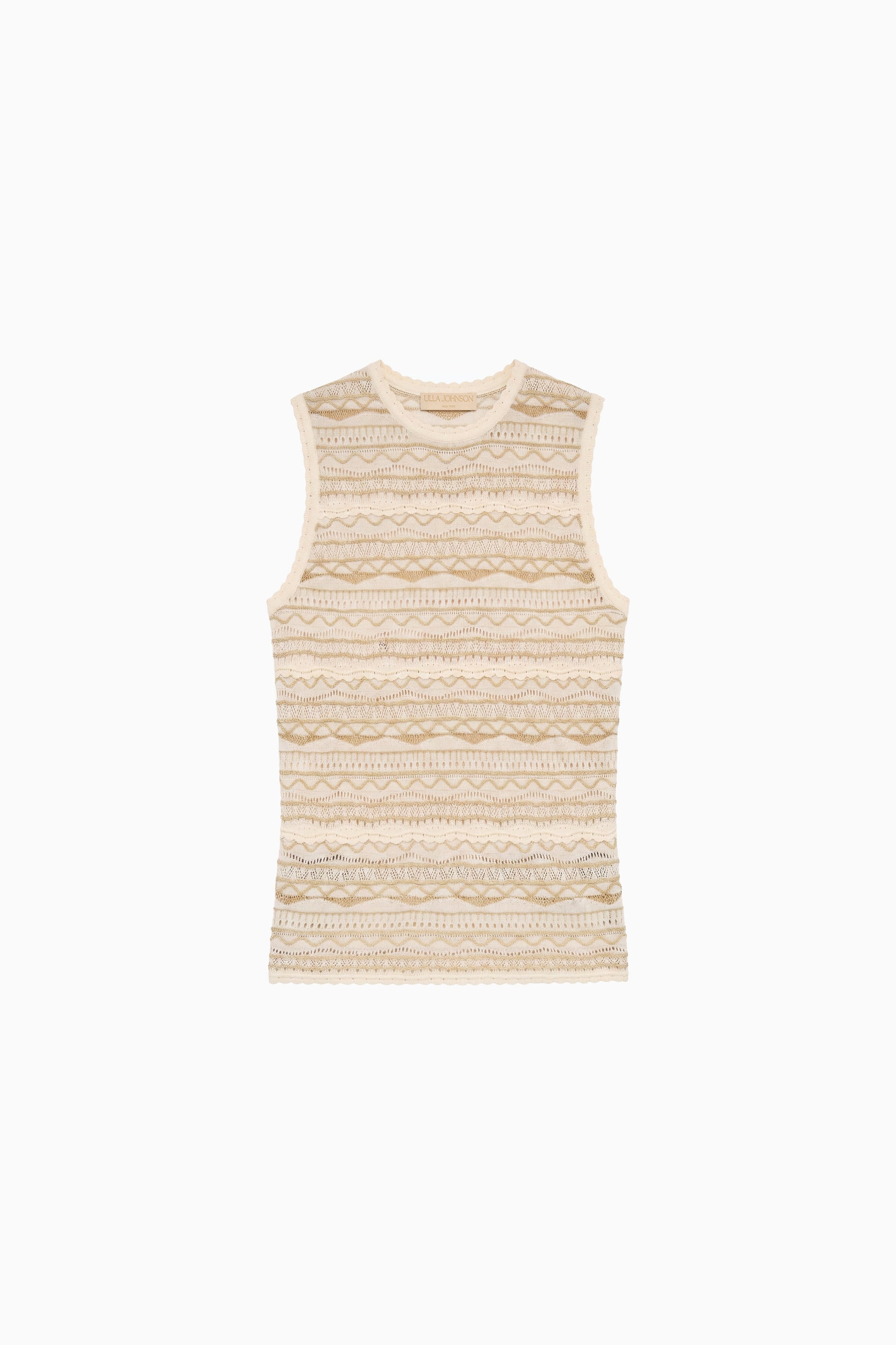 Ulla Johnson Alisa SS Knit Top - Conch