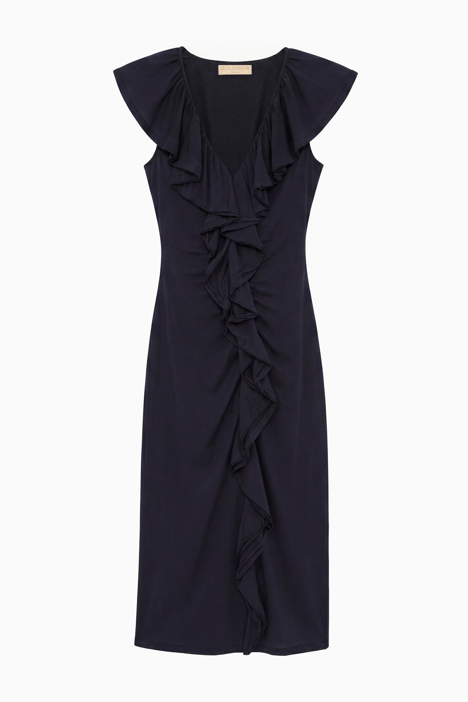 Ulla Johnson Chiara Cotton Ruffle Dress - Midnight