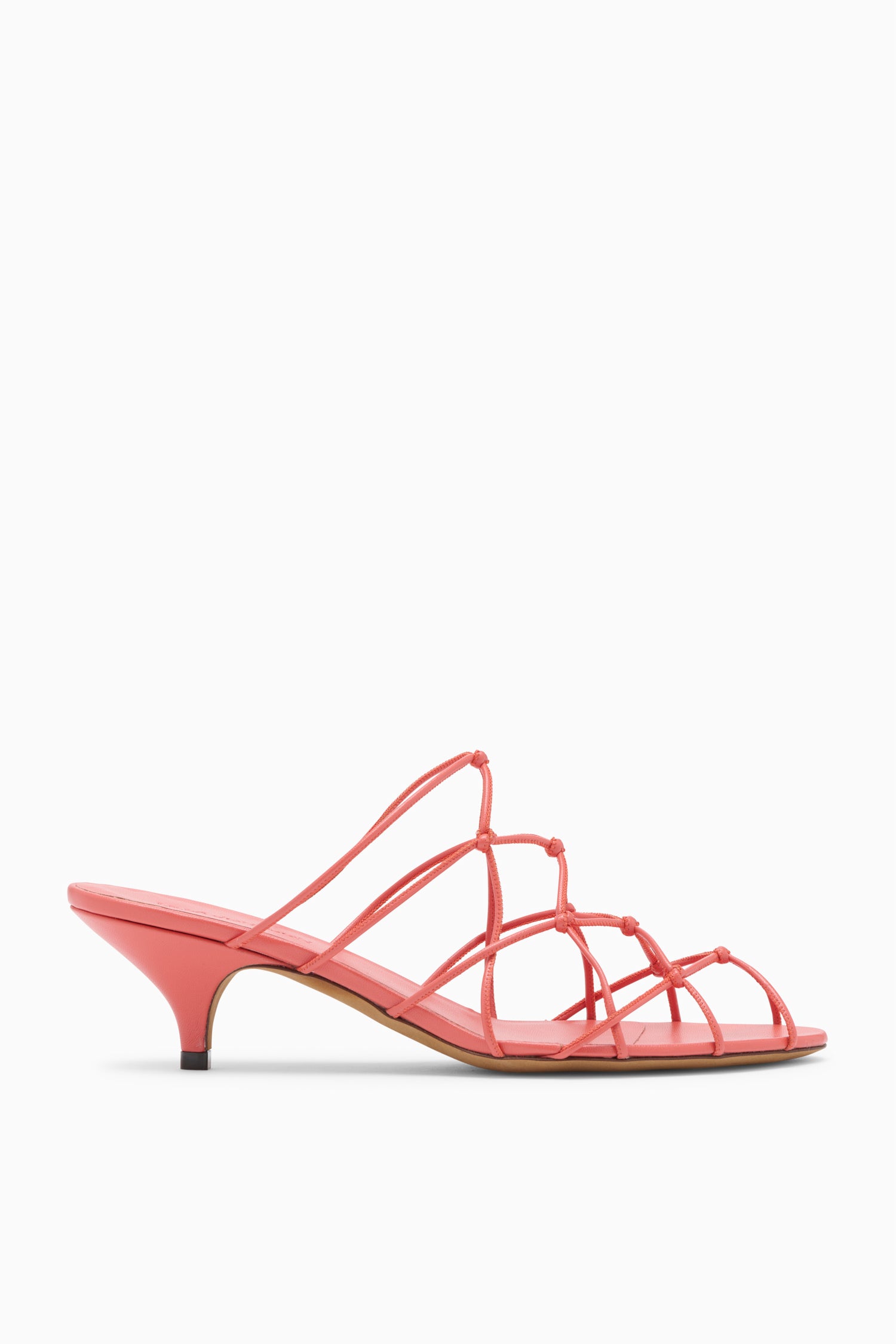 Colette Kitten Heel Sandal - Crimson - Ulla Johnson