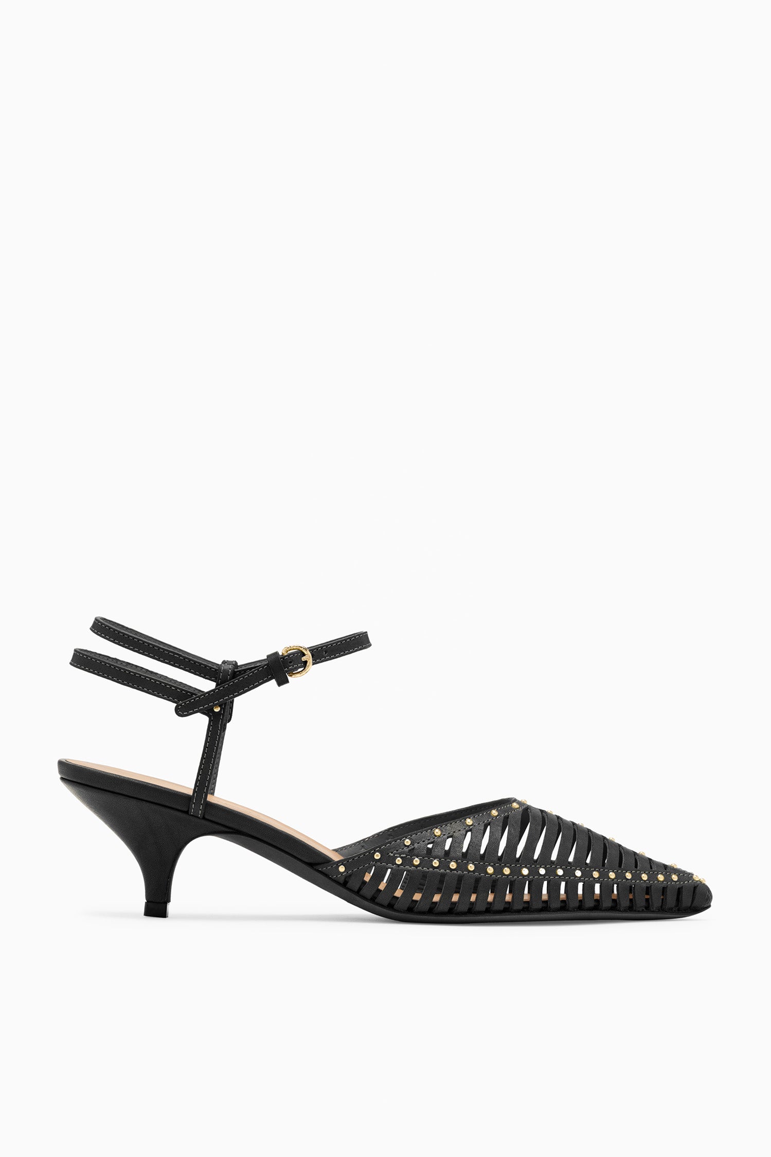Francine Cage Kitten Heel - Noir