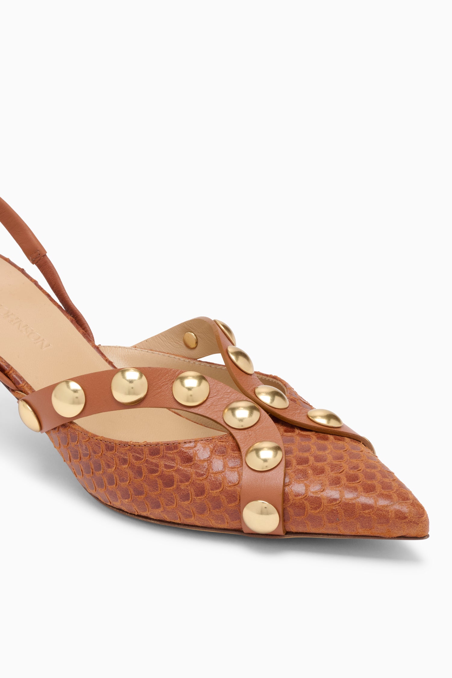 Ulla Johnson Vendome Studded Kitten Heel - Nutmeg