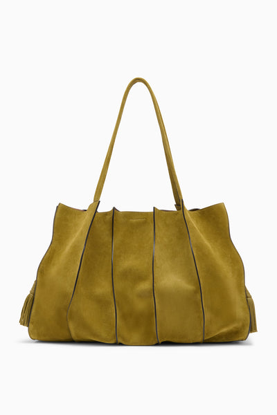 Adria Large Tote - Olive Olive Green Suede Tote Bag - Ulla Johnson