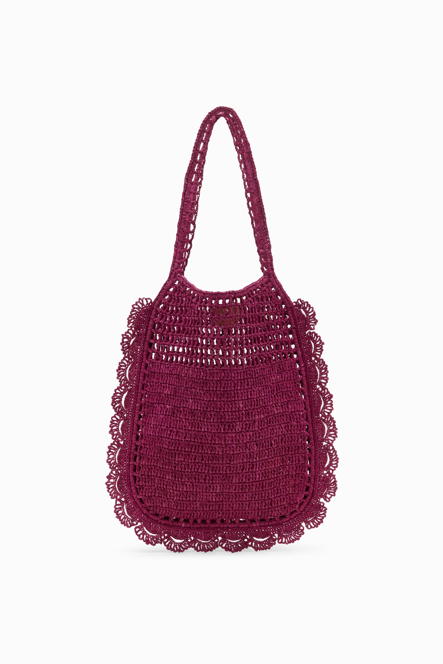 Marina Raffia Flat Tote - Orchid Purple Hand-Crocheted Flat Tote