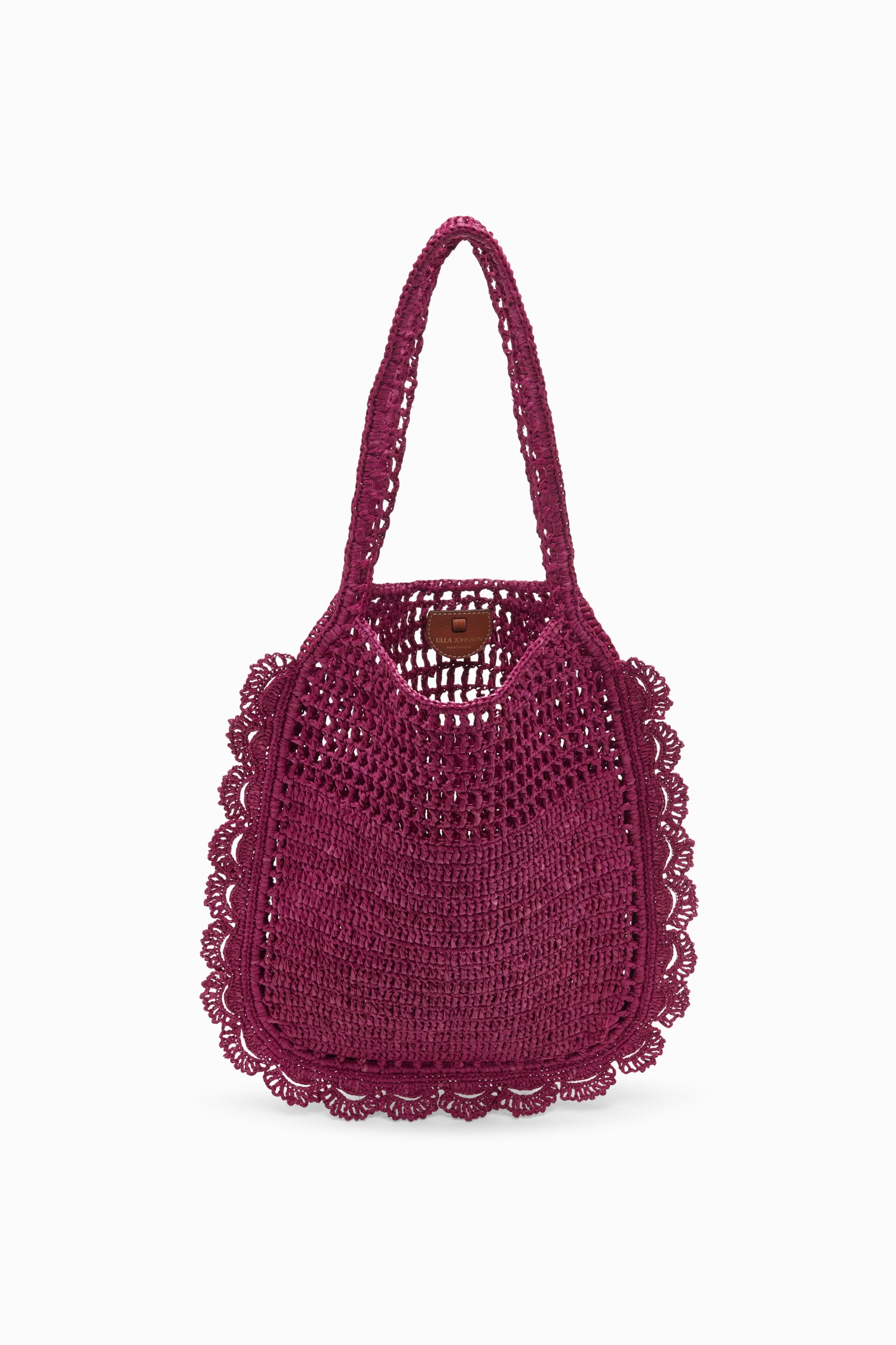 Marina Raffia Flat Tote - Orchid Purple Hand-Crocheted Flat Tote