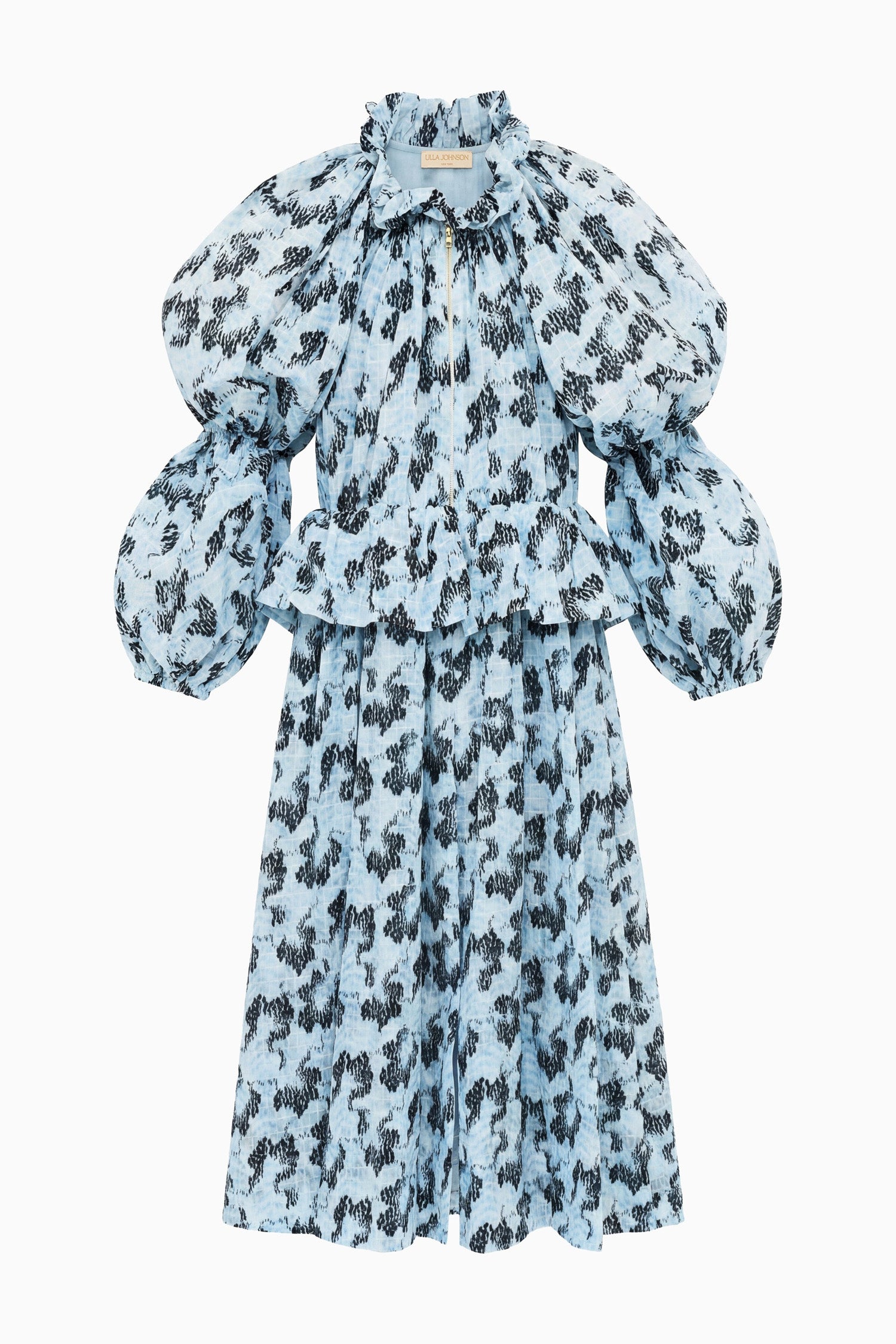 Ulla Johnson Anais Ripstop Peplum Coat - Ciel