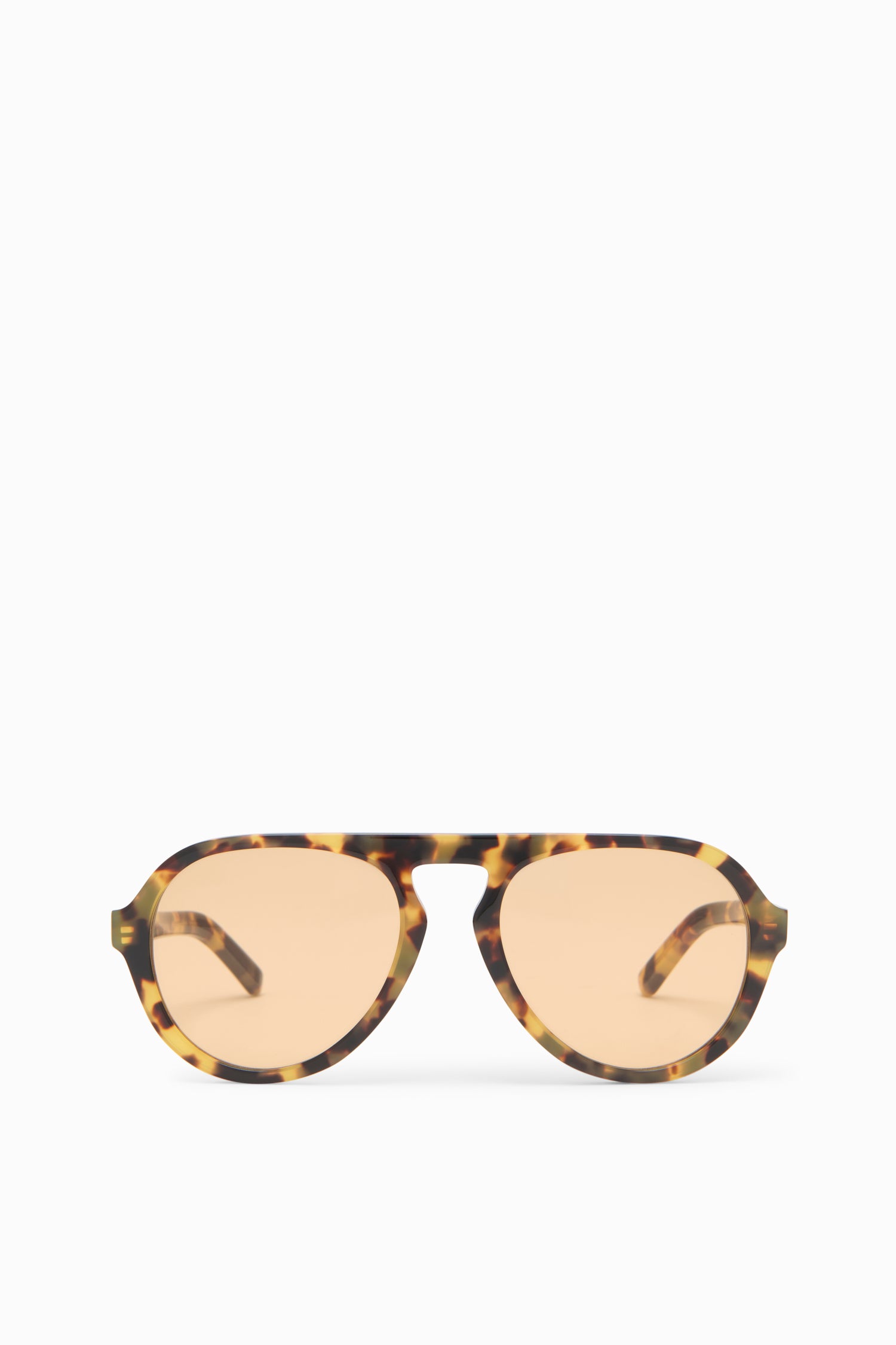 Tortoise Acetate Oversized Aviator Sunglasses - Front View | Ulla Johnson
