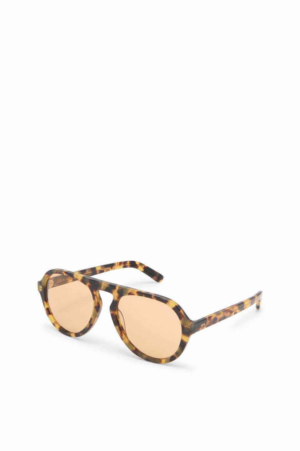 Tortoise Acetate Oversized Aviator Sunglasses - Three Quarter View | Ulla Johnson