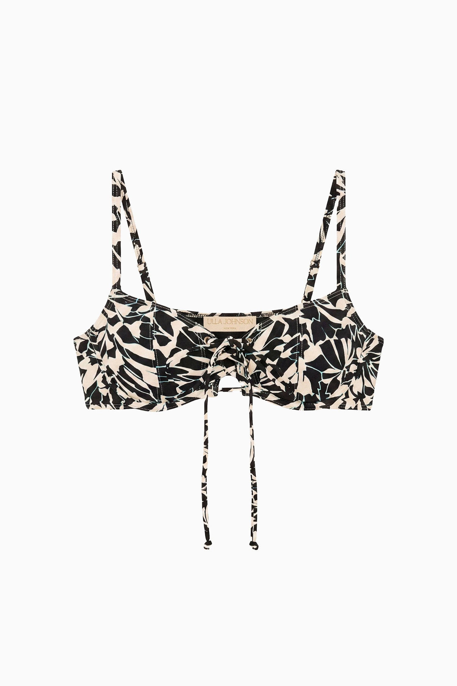 Ulla Johnson Noa Front Tie Bikini Top - Mercury