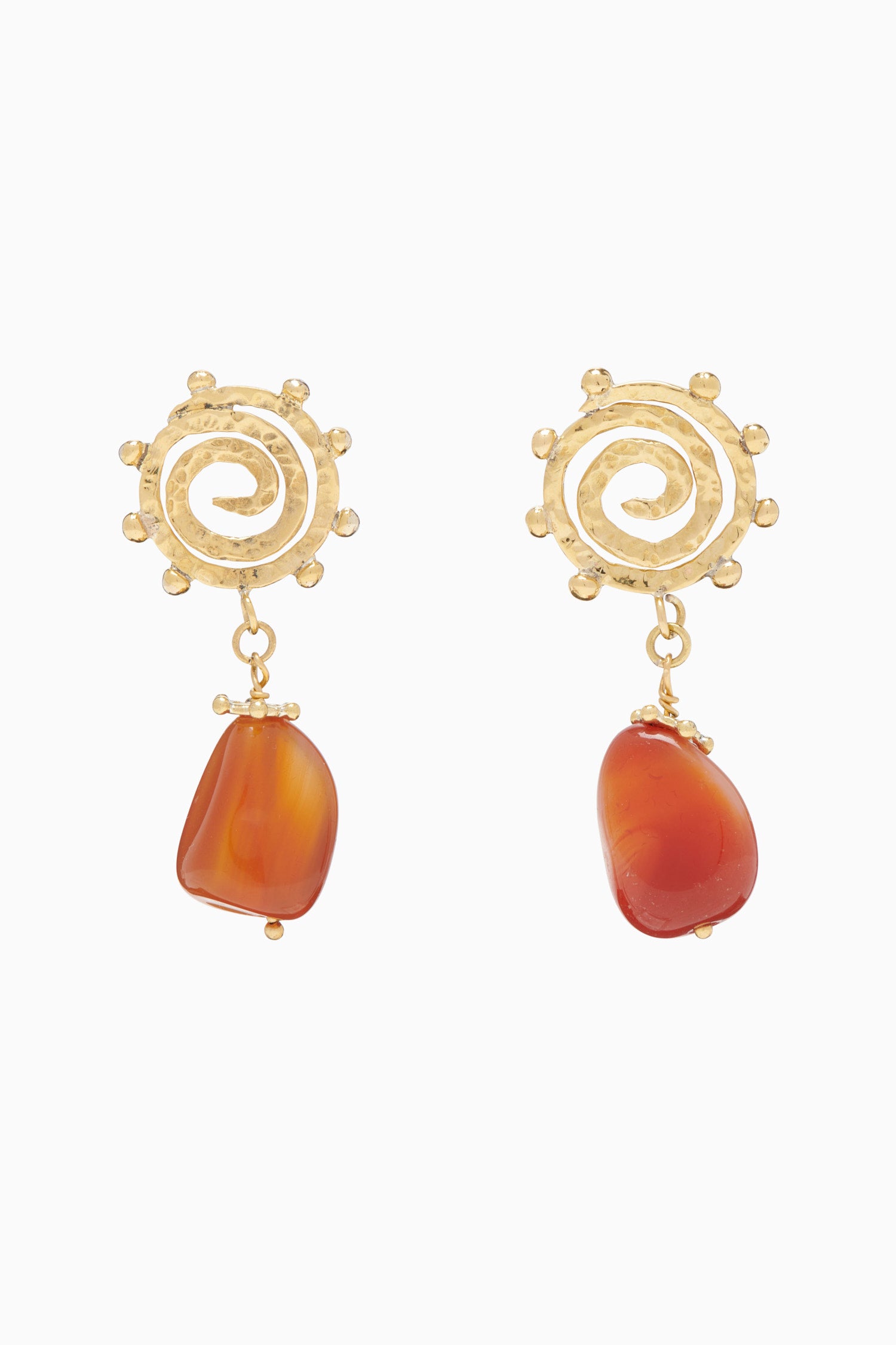 Mini Spiral Stone Earring - Carnelian - Ulla Johnson