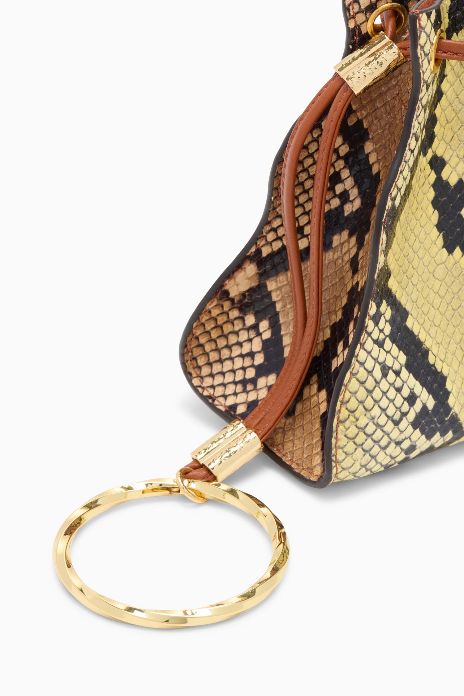 Adria Pleated Wave Pochette - Mixte Python