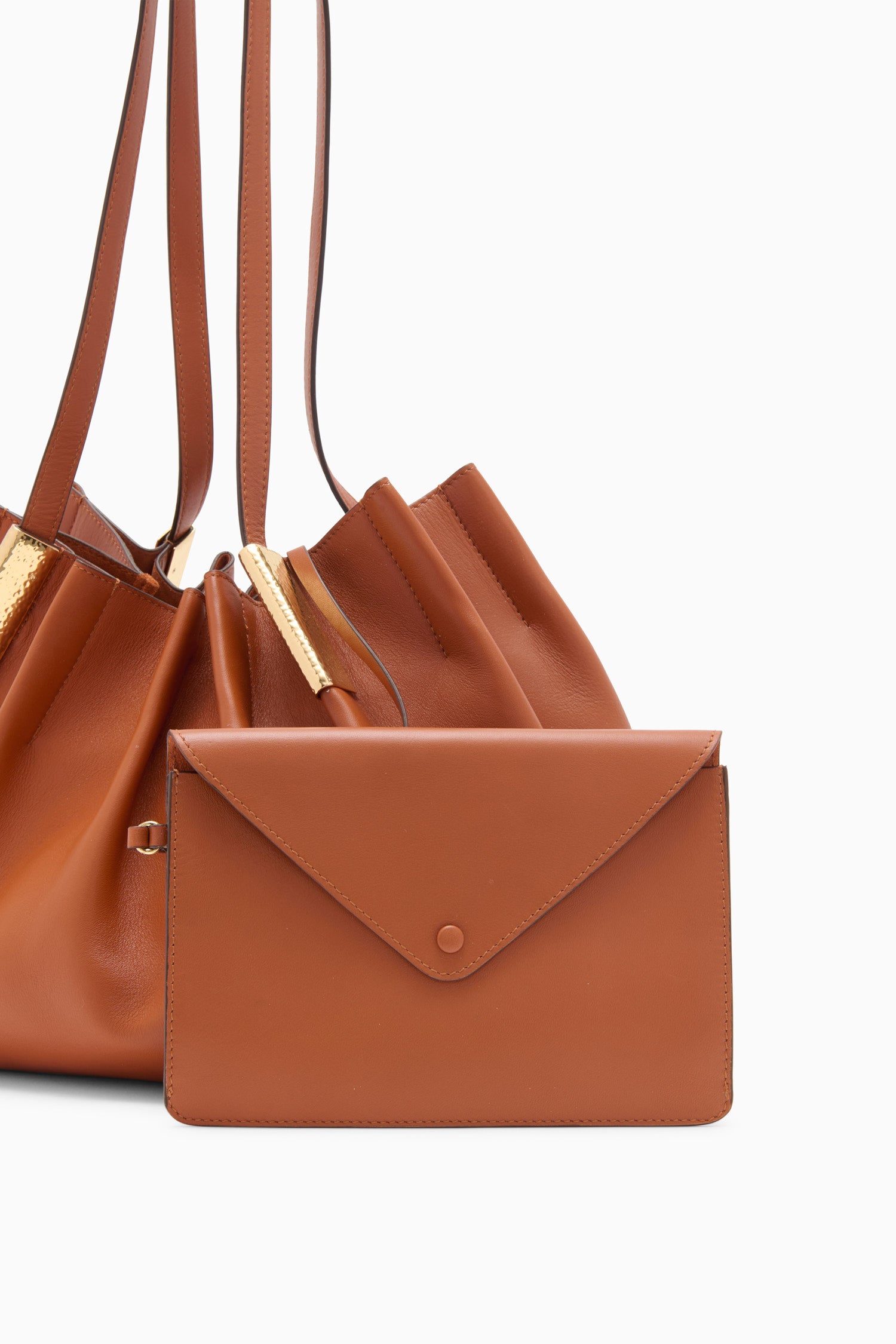 Isadora Ruched East-West Tote - Sierra