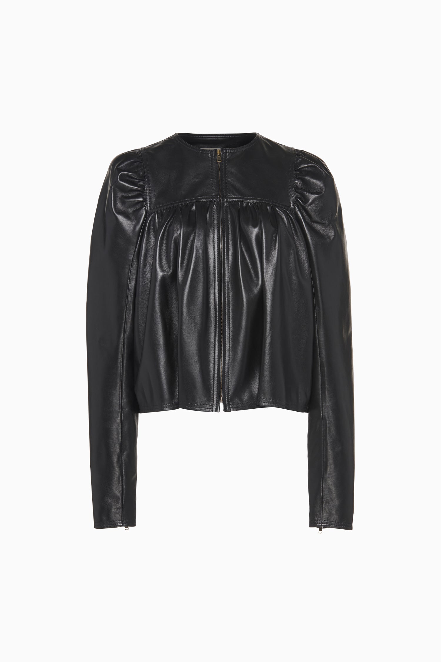 Ulla Johnson Anouk Zip Up Leather Jacket - Noir
