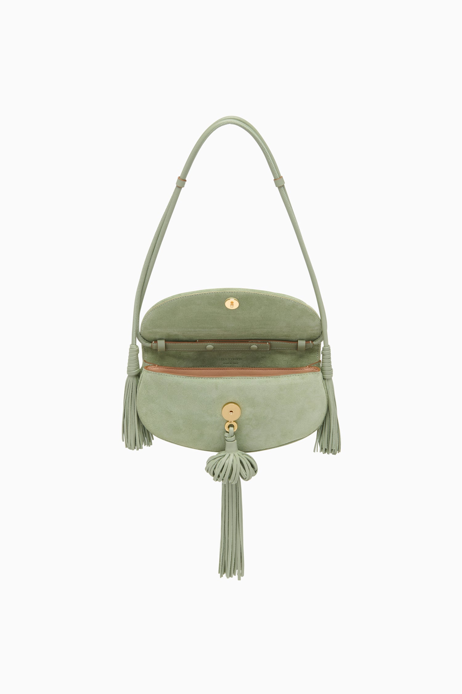 Ulla Johnson Paloma Tassel Flap Bag - Sea Glass