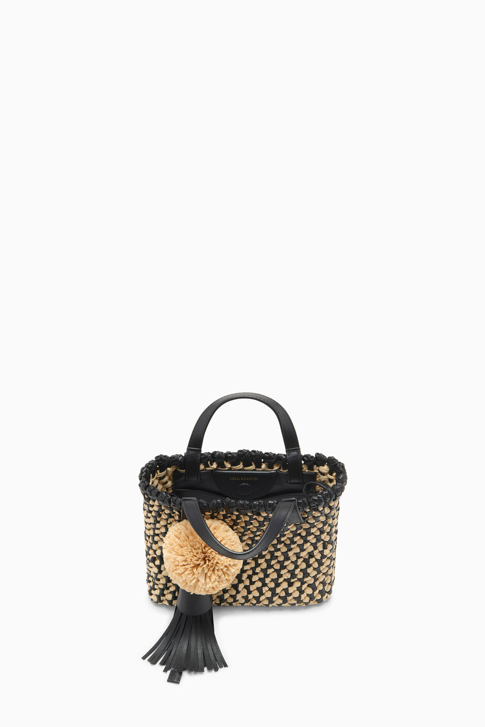 Raffia Mini Crossbody - Noir Natural