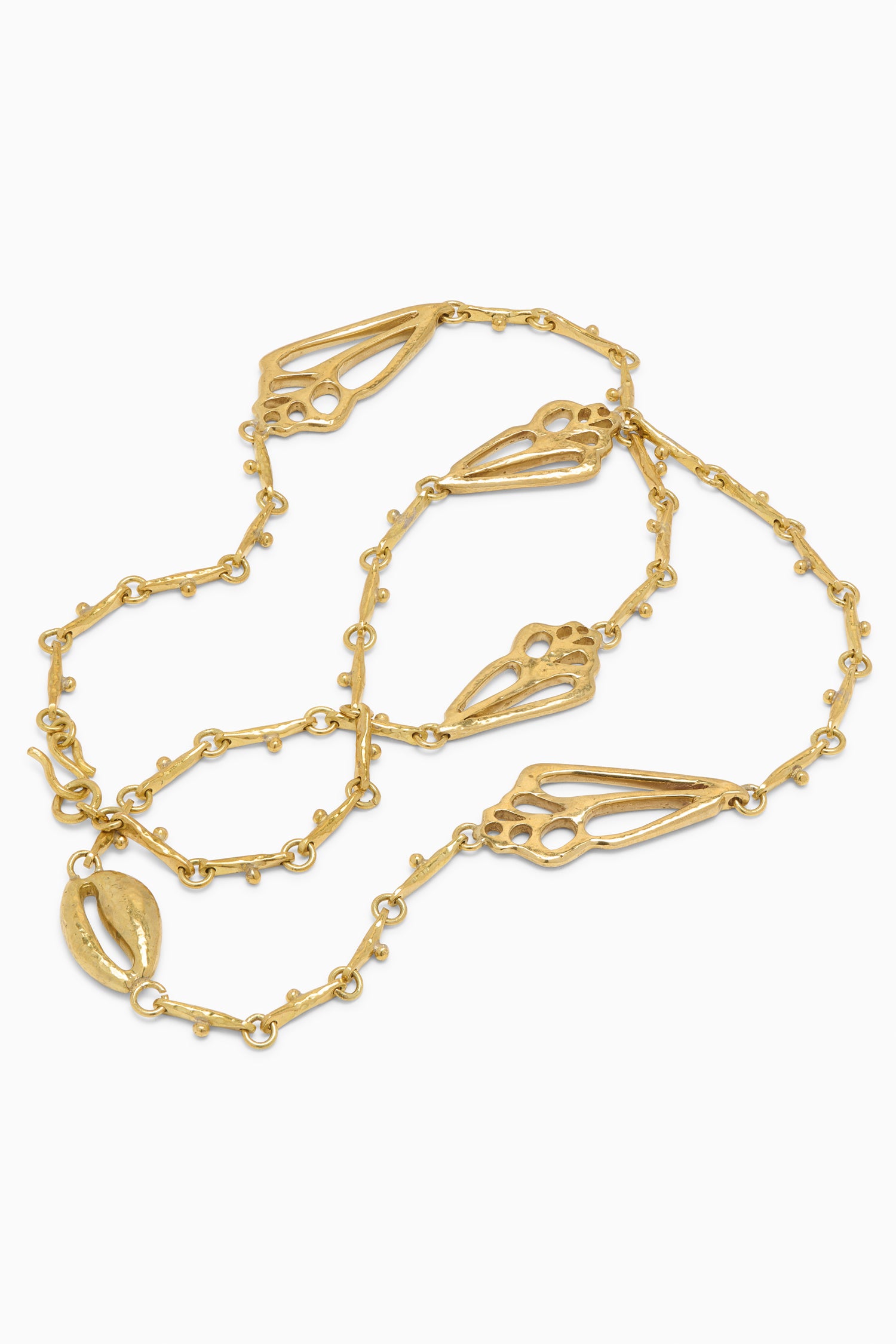 Ulla Johnson Shell Charm Long Necklace - Brass