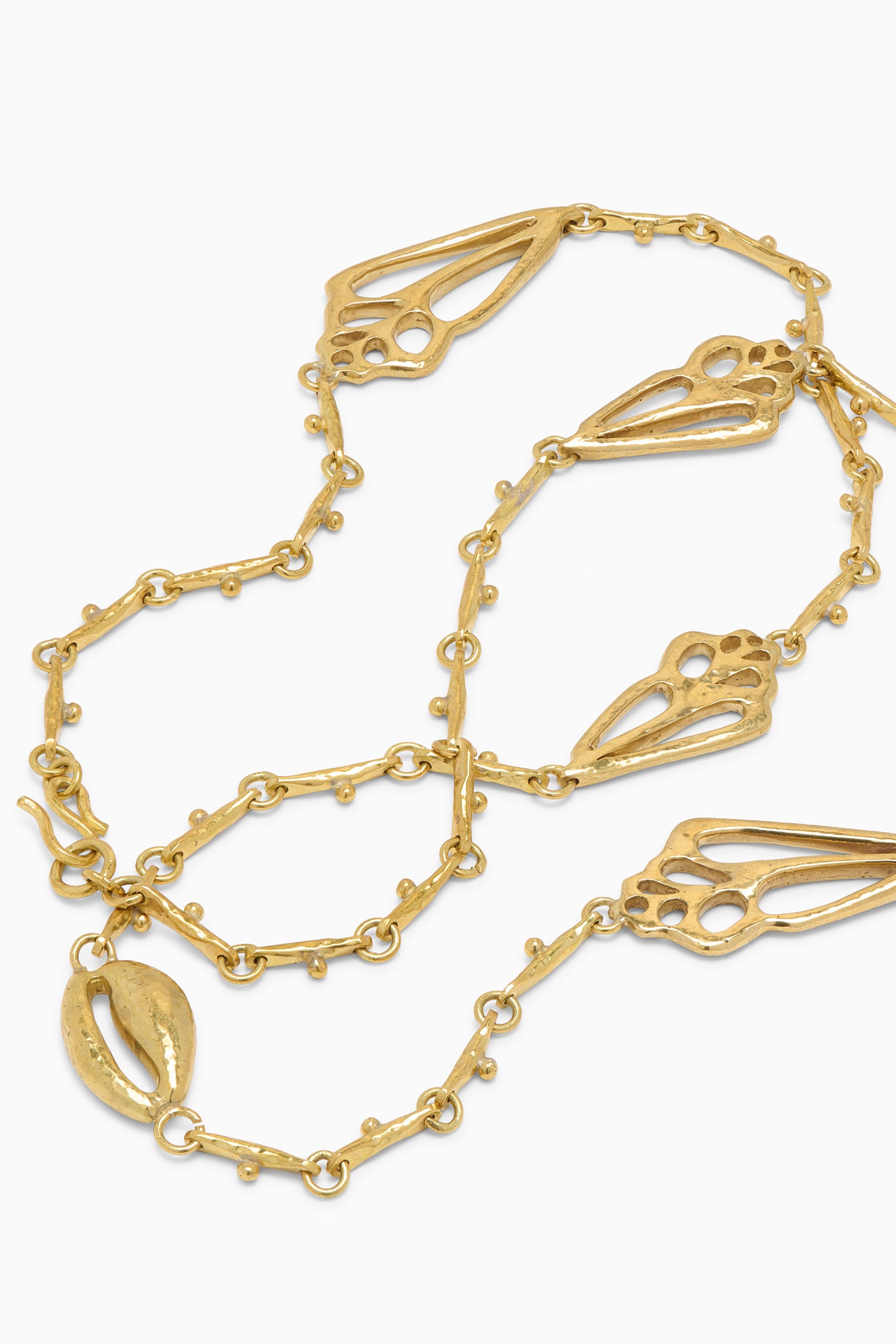 Ulla Johnson Shell Charm Long Necklace - Brass