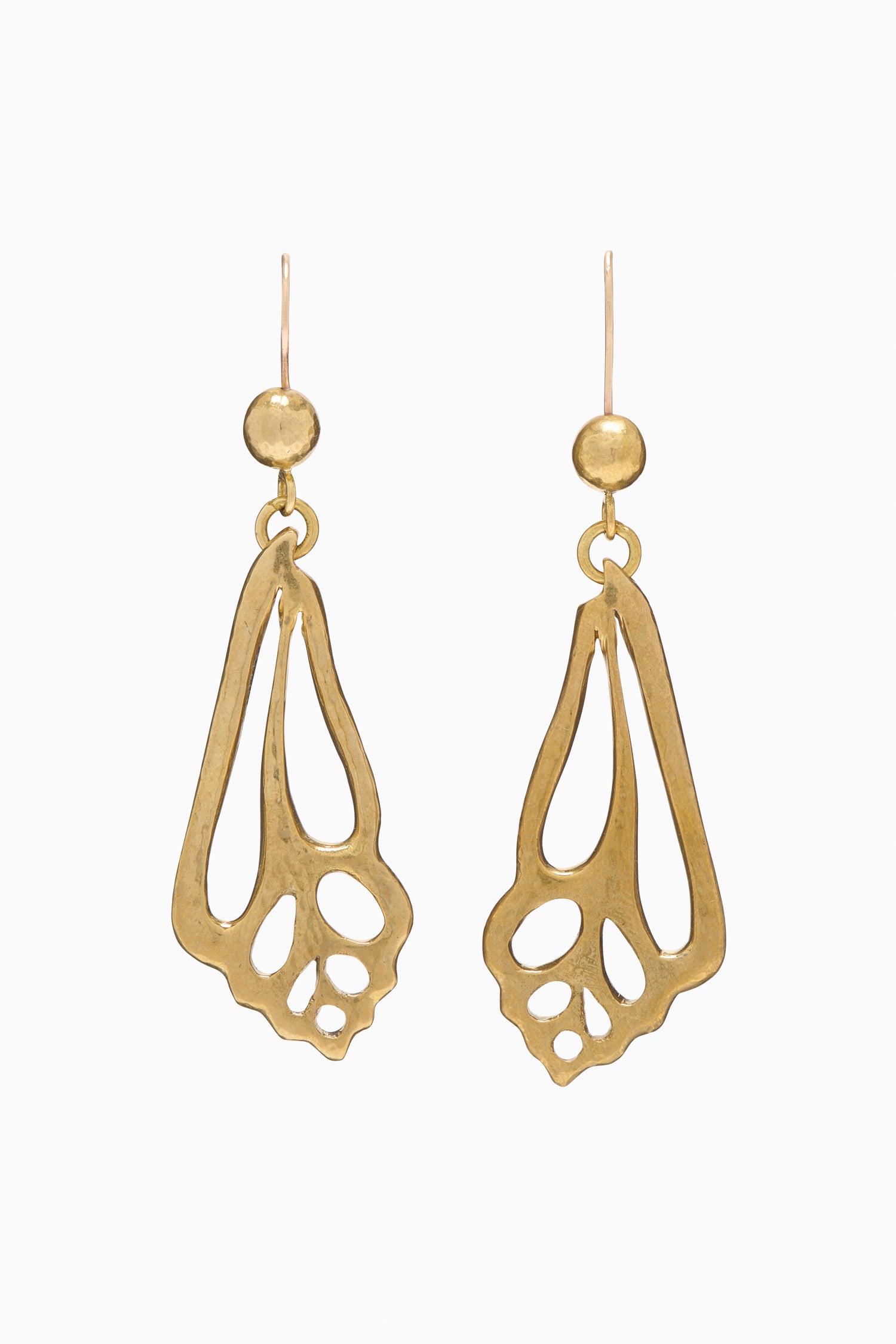 Shell Drop Earring - Brass