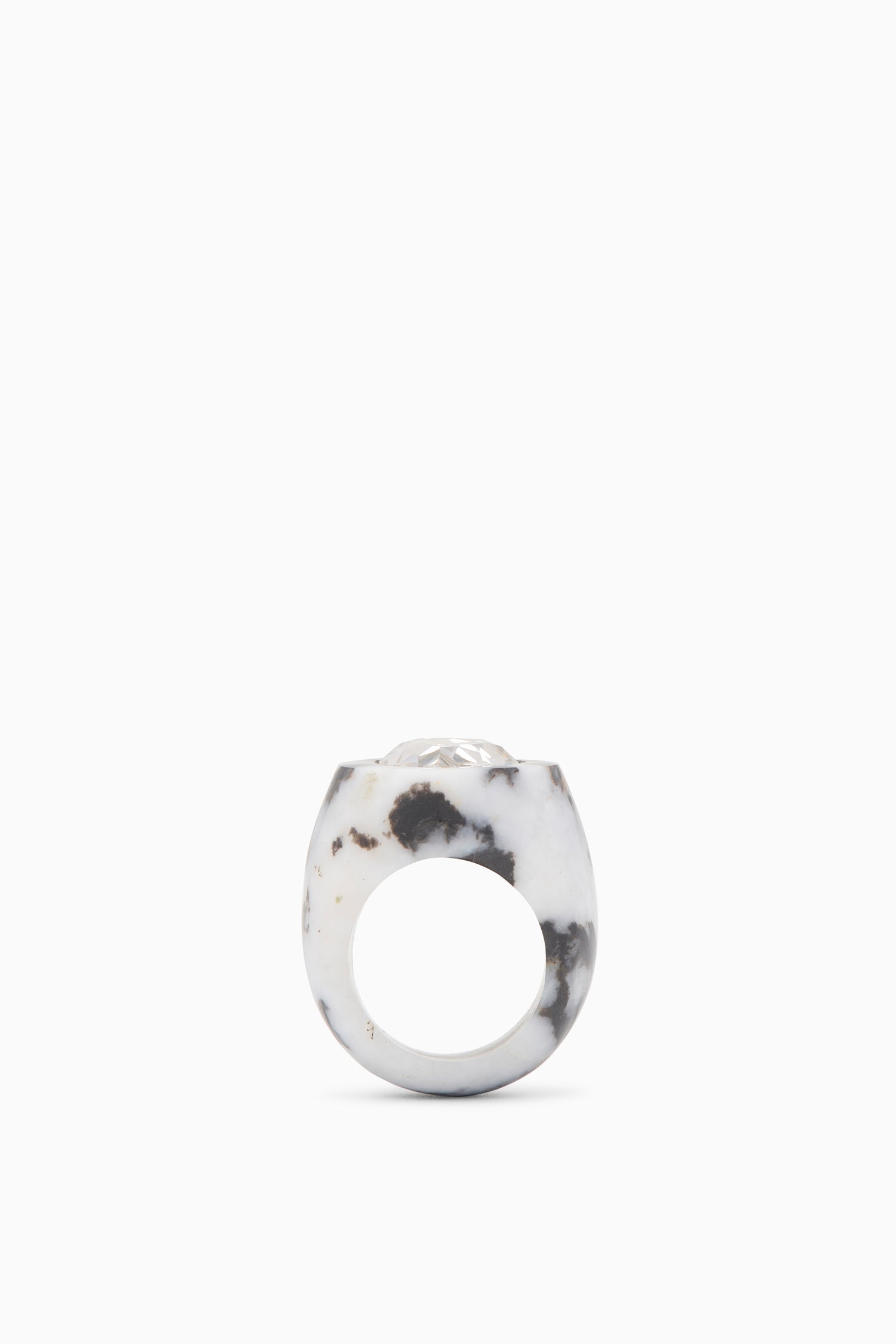 Ulla Johnson Crystal Pear Signet Ring - Black Onyx