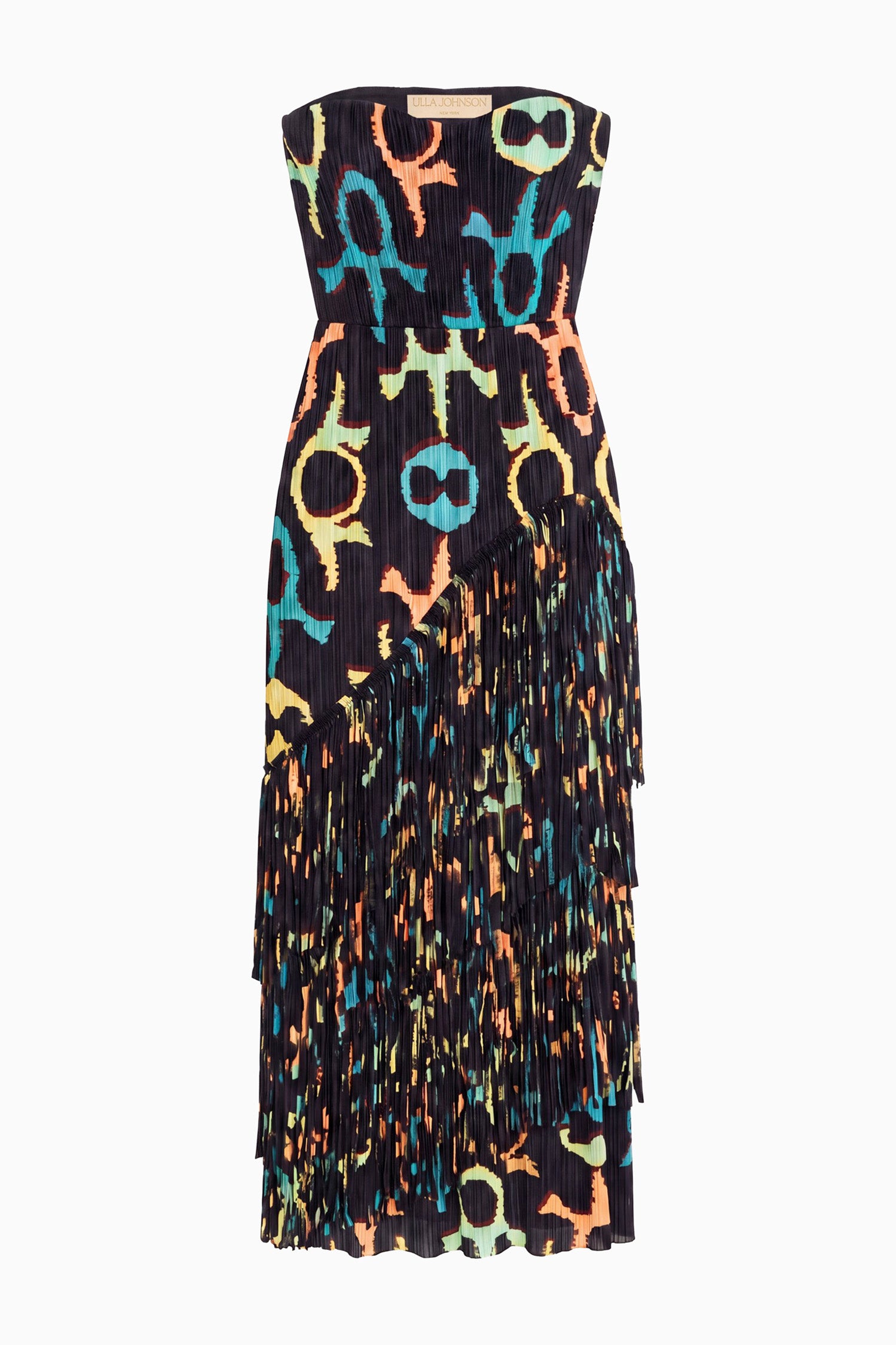 Ulla Johnson ⁣⁢Robe Cosmo sans bretelles à franges - Nocturne⁤⁣