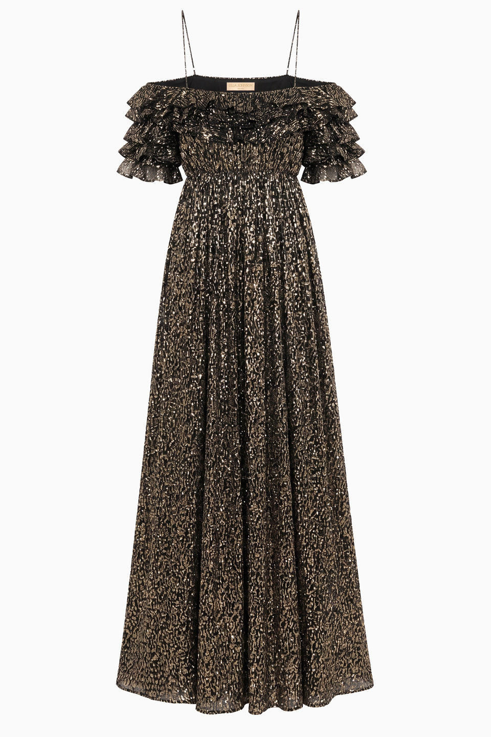 ⁣⁢Robe Persephone épaules dénudées - Noir⁤⁣