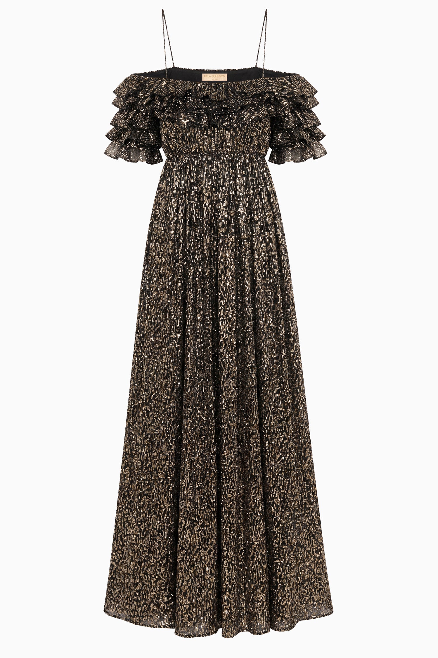 Ulla Johnson ⁣⁢Vestido largo Persephone hombros descubiertos - Noir⁤⁣