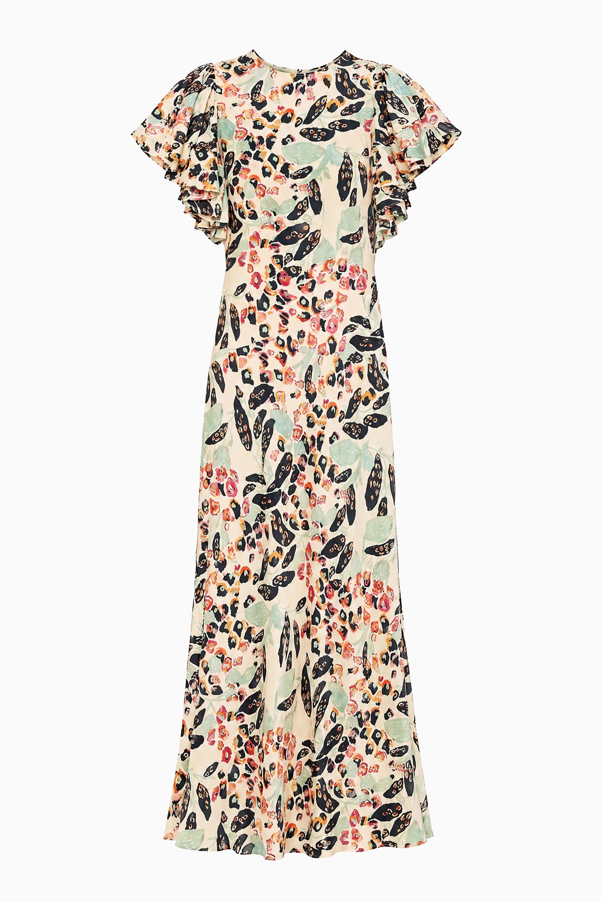 ⁣⁢Mariam Kleid mit Flatterärmeln – Calla Lilie⁤⁣