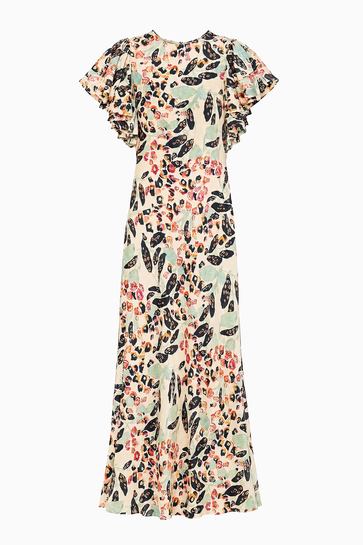 Ulla Johnson ⁣⁢Mariam Kleid mit Flatterärmeln – Calla Lilie⁤⁣