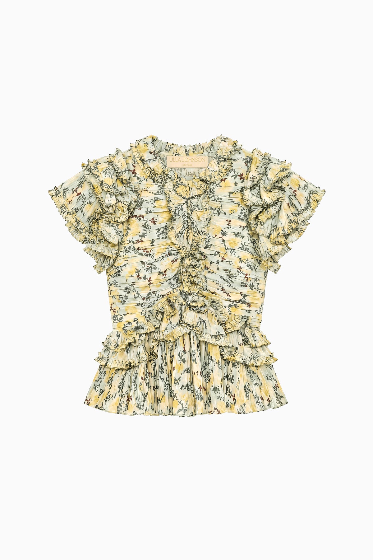 Corinne Ruffle Top - Acacia
