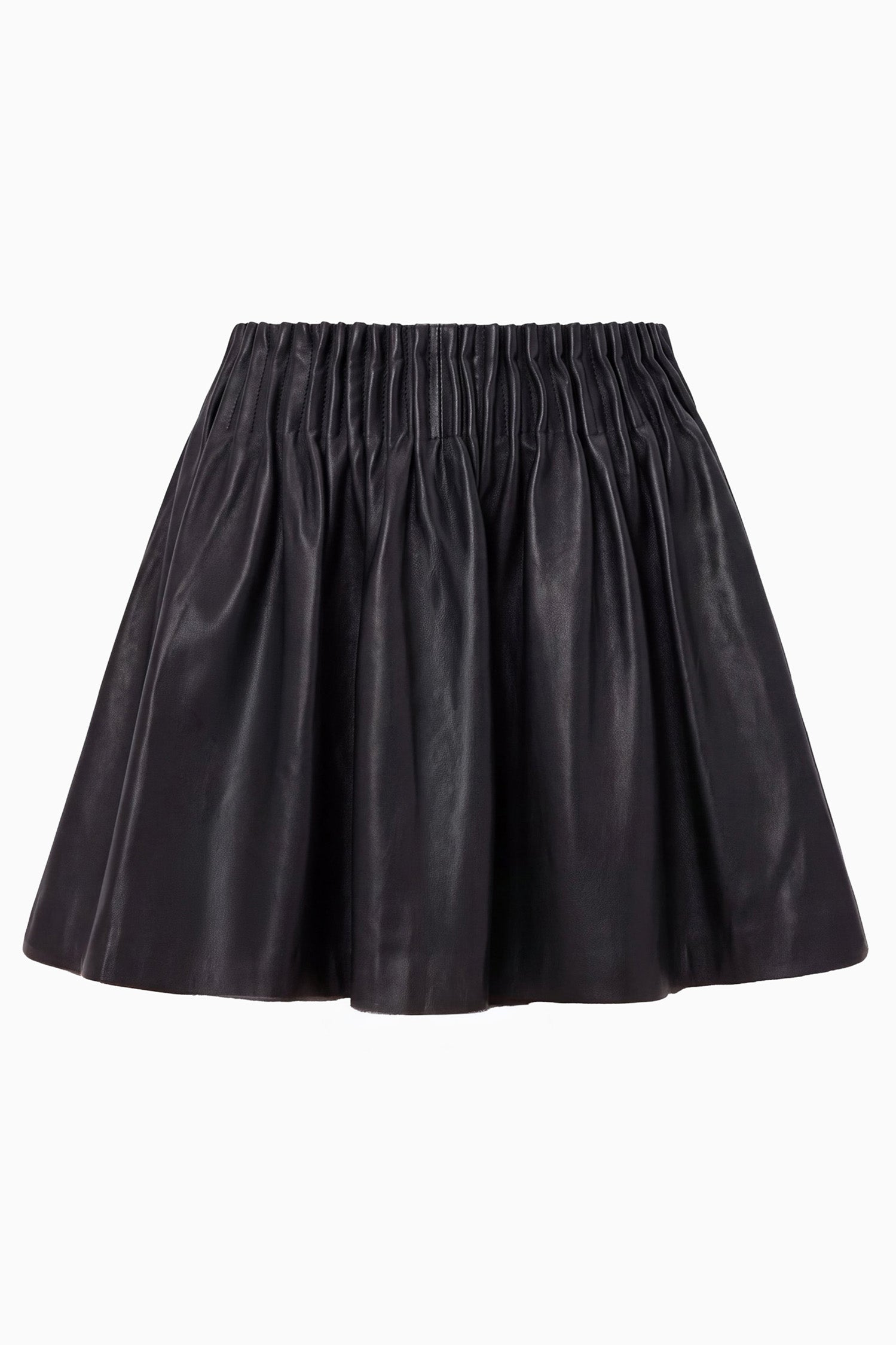 Ulla Johnson Noir Luxury Leather Mini Skirt - Flat Lay Product Shot | Ulla Johnson