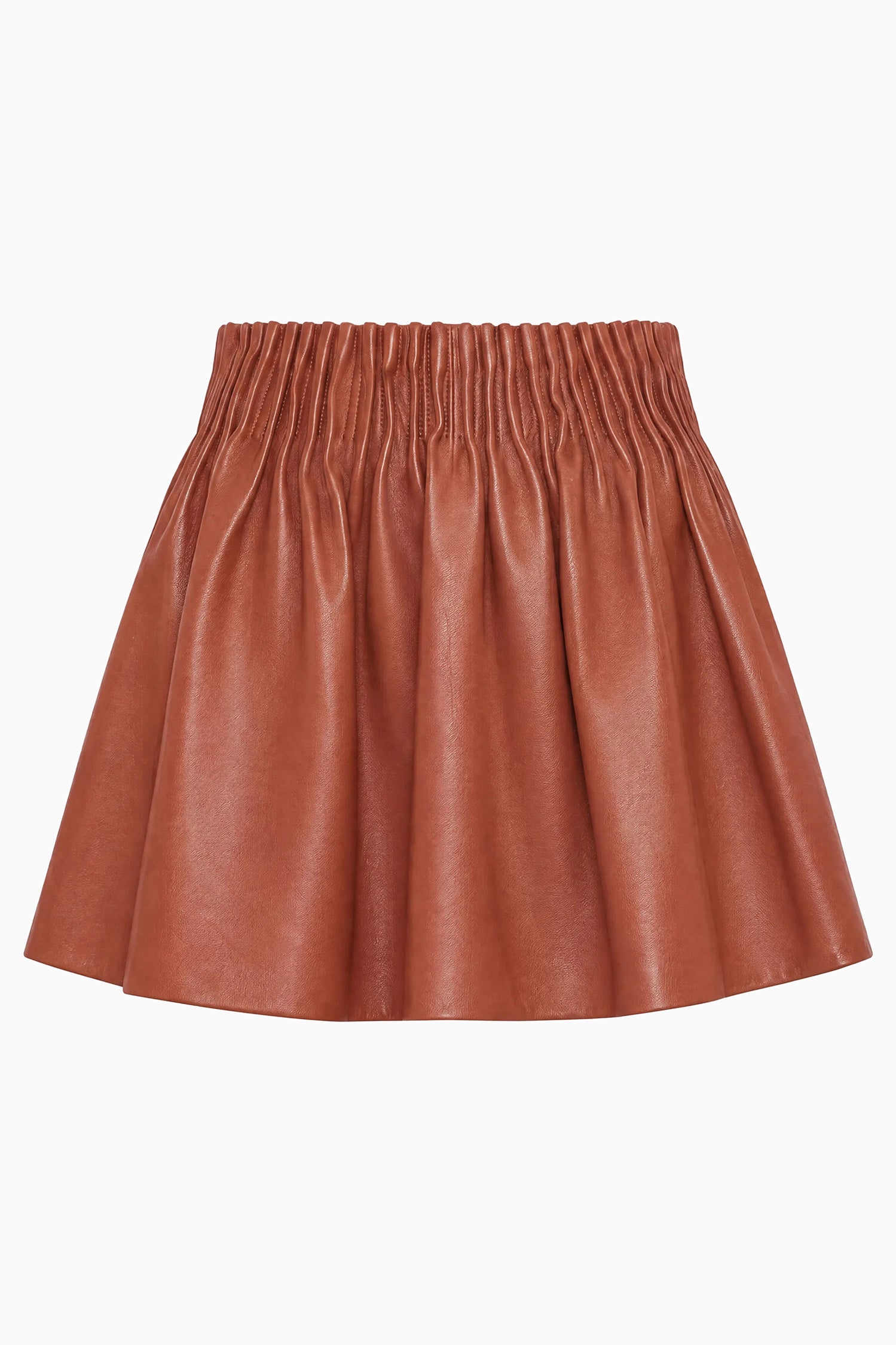 Ulla Johnson Sienna Lamb Leather Mini Skirt - Flat Lay, Luxury Designer Pleated Silhouette | Ulla Johnson