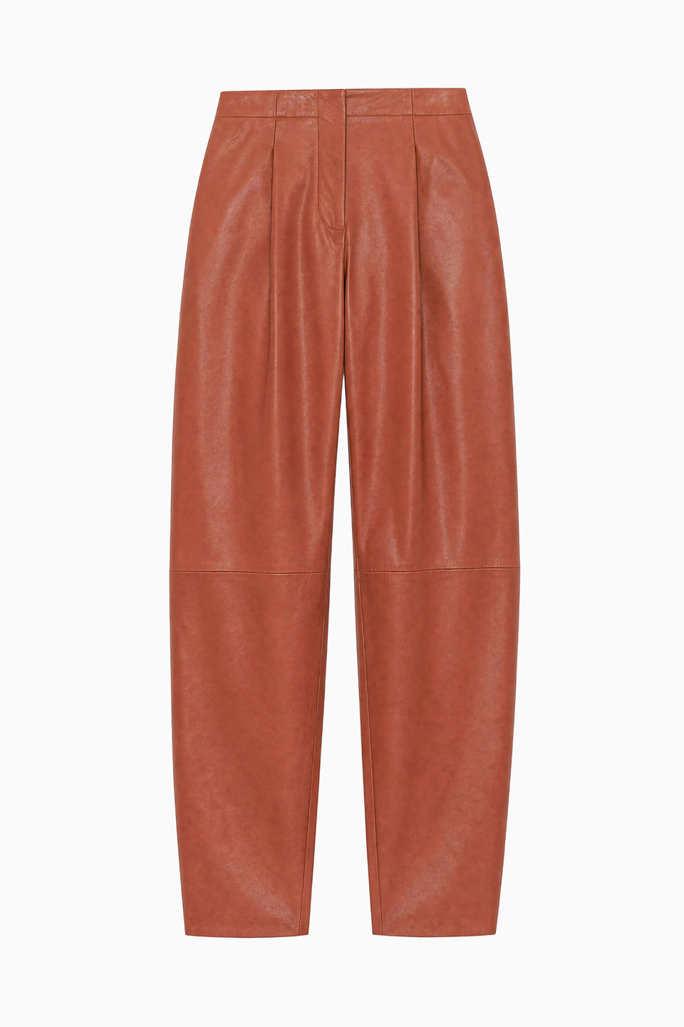 Sienna Premium Lamb Leather Barrel Trouser - Flat Lay Front View | Ulla Johnson