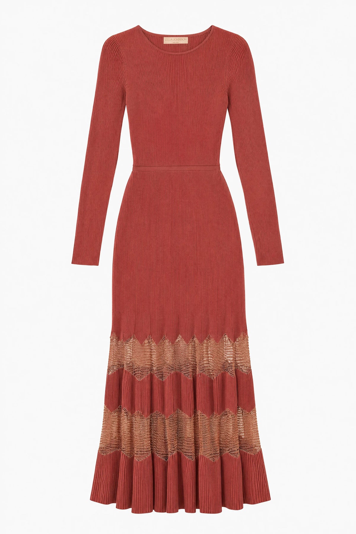 ⁣⁢Abito Amaia in maglia a maniche lunghe - Sienna/Rosegold⁤⁣