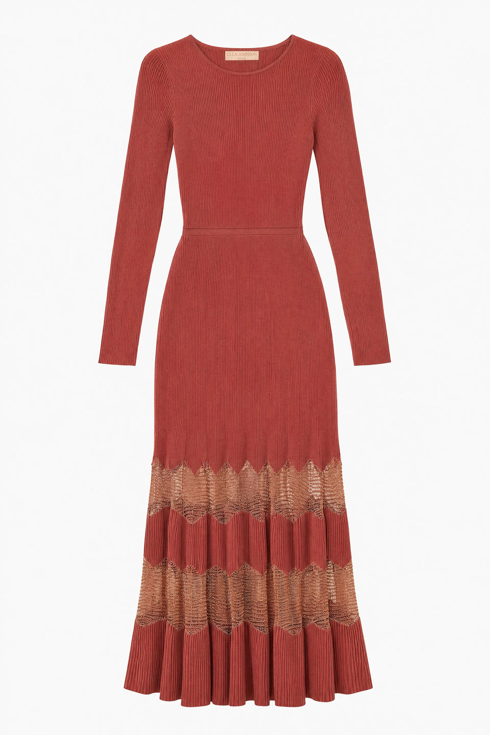 ⁣⁢Vestido Amaia de punto de manga larga - Sienna/Rosegold⁤⁣