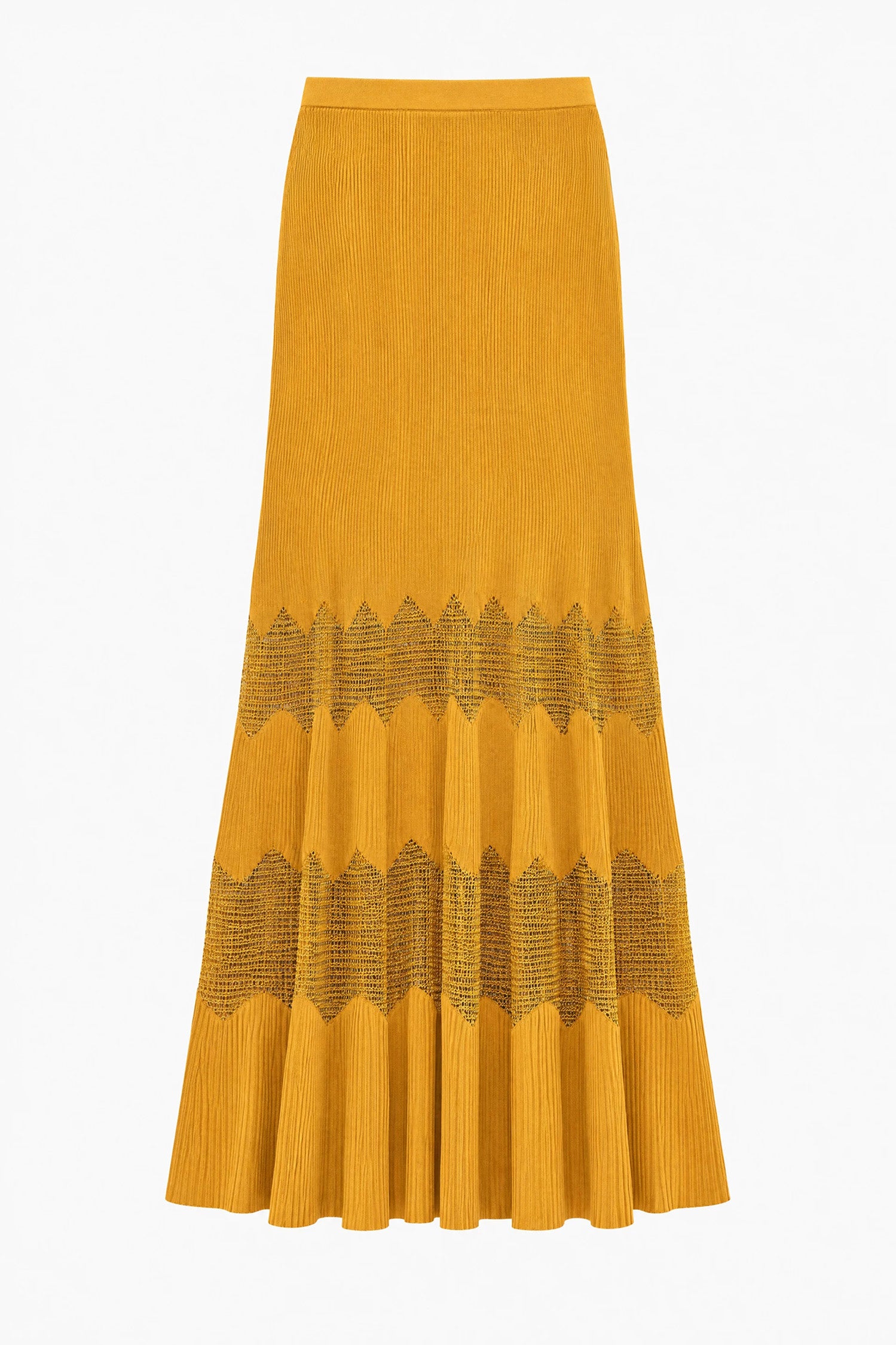 Ulla Johnson Bettine Midi Knit Skirt - Topaz/gold