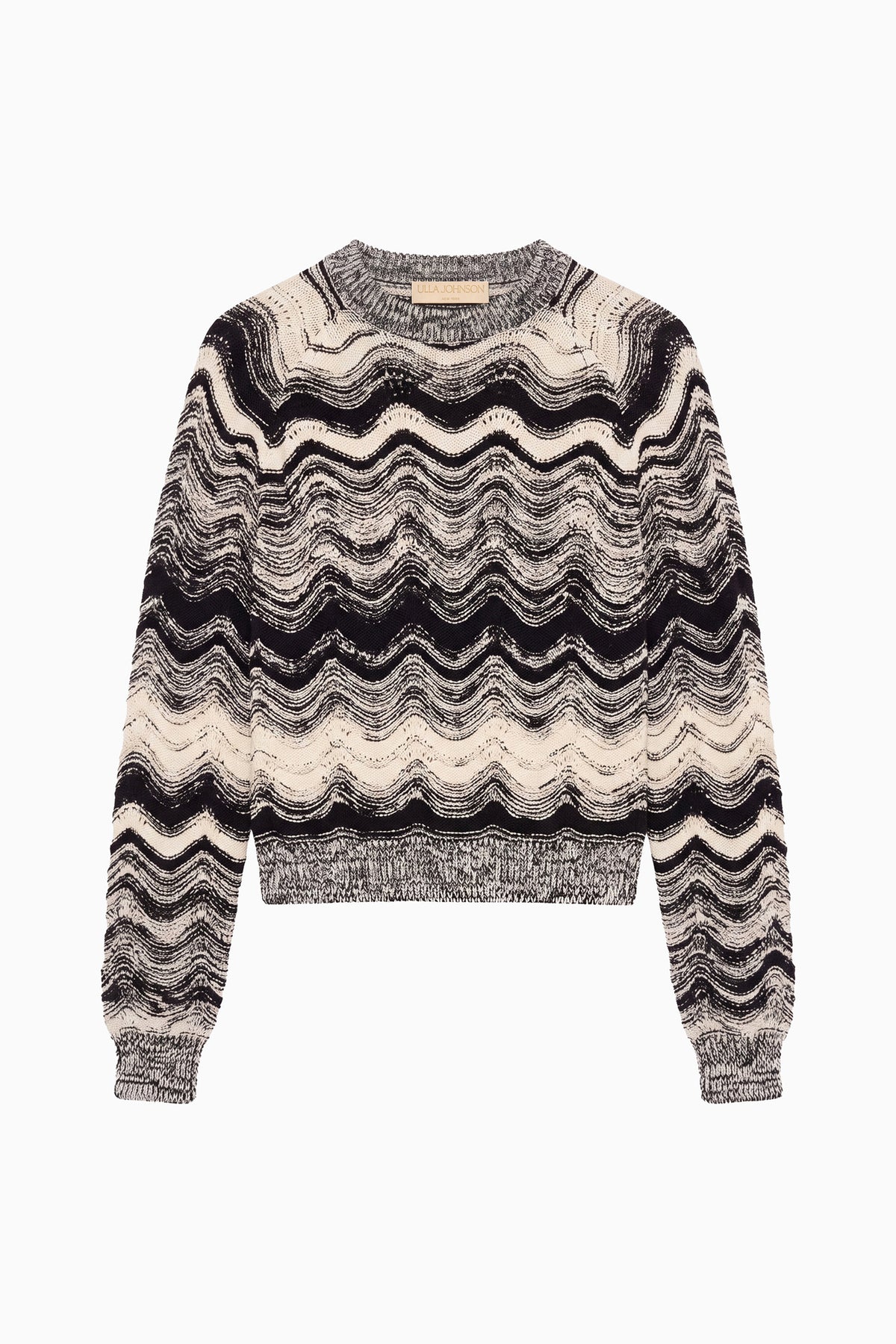 ⁣⁢Carmen pullover in maglia - Noir/Gardenia⁤⁣