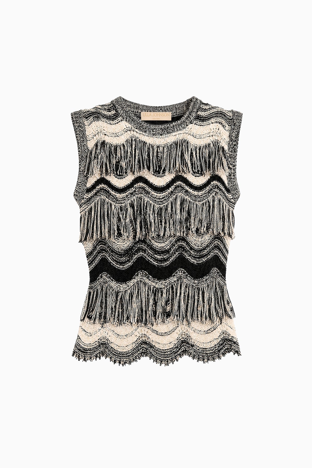 ⁣⁢Vida Top in maglia - Noir/Gardenia⁤⁣