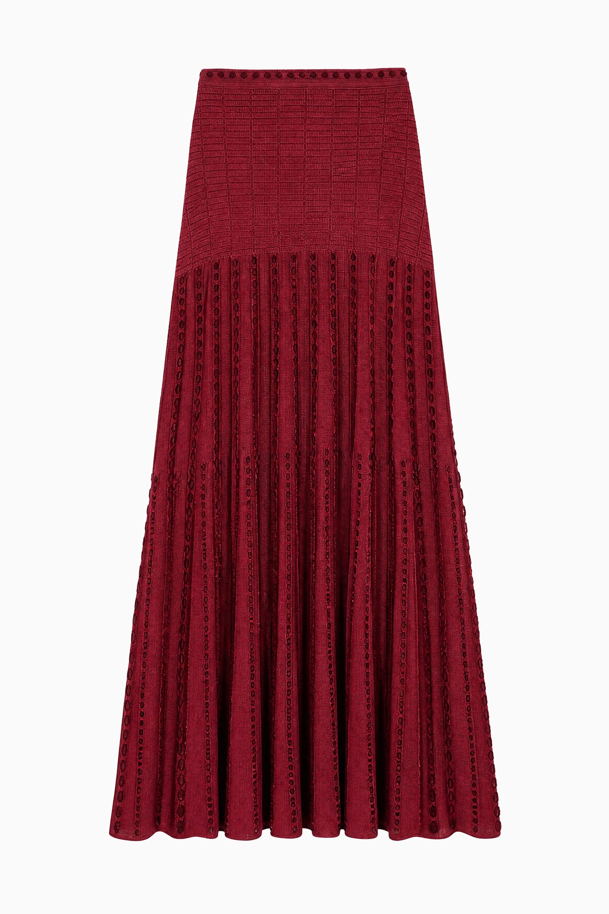 Lilah Midi Knit Skirt - Garnet