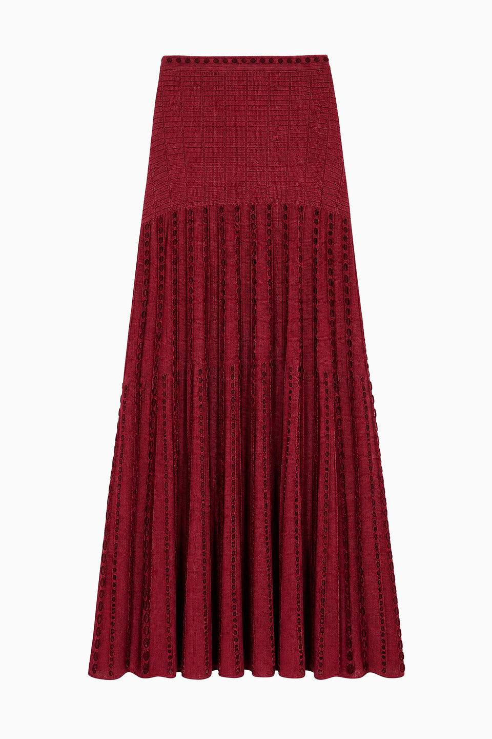 Lilah Midi Knit Skirt - Garnet